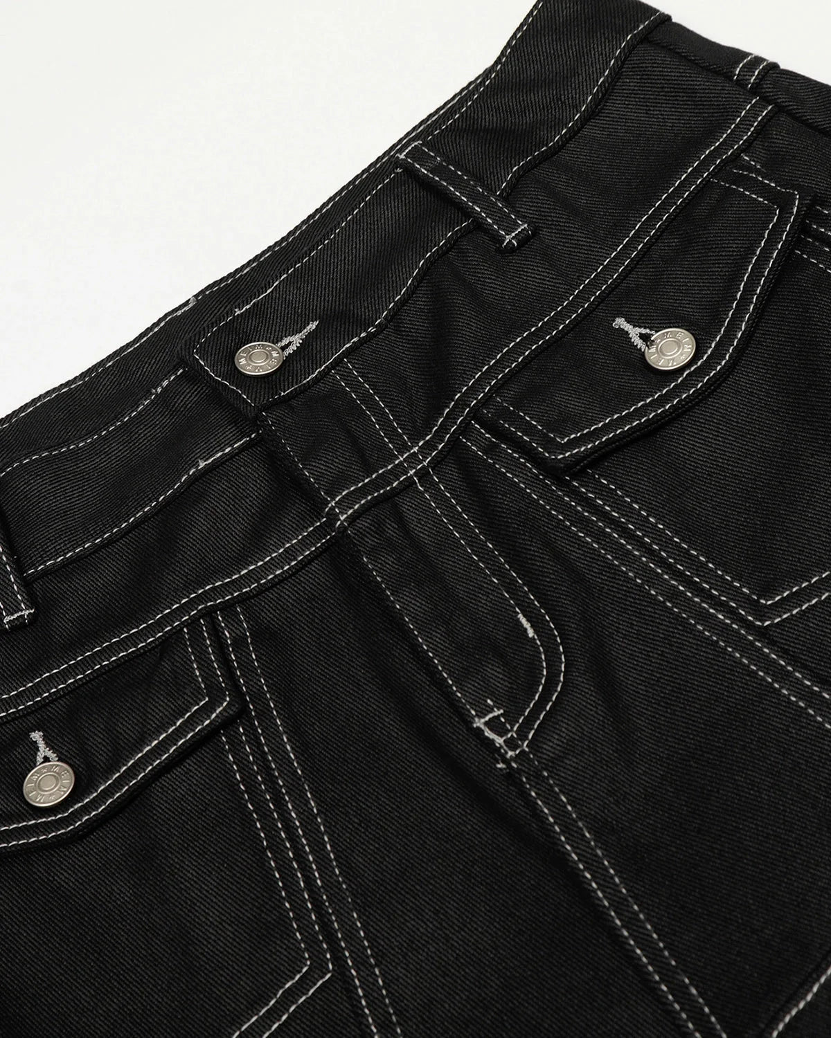 Omygoods Letter Graphic Cargo Barrel Jeans