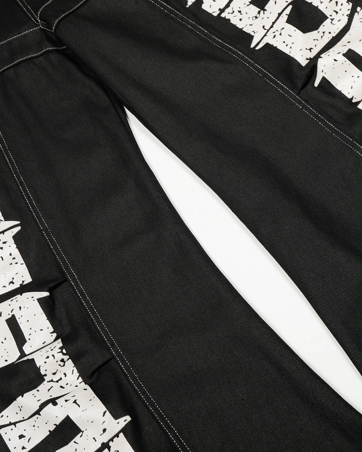 Omygoods Letter Graphic Cargo Barrel Jeans