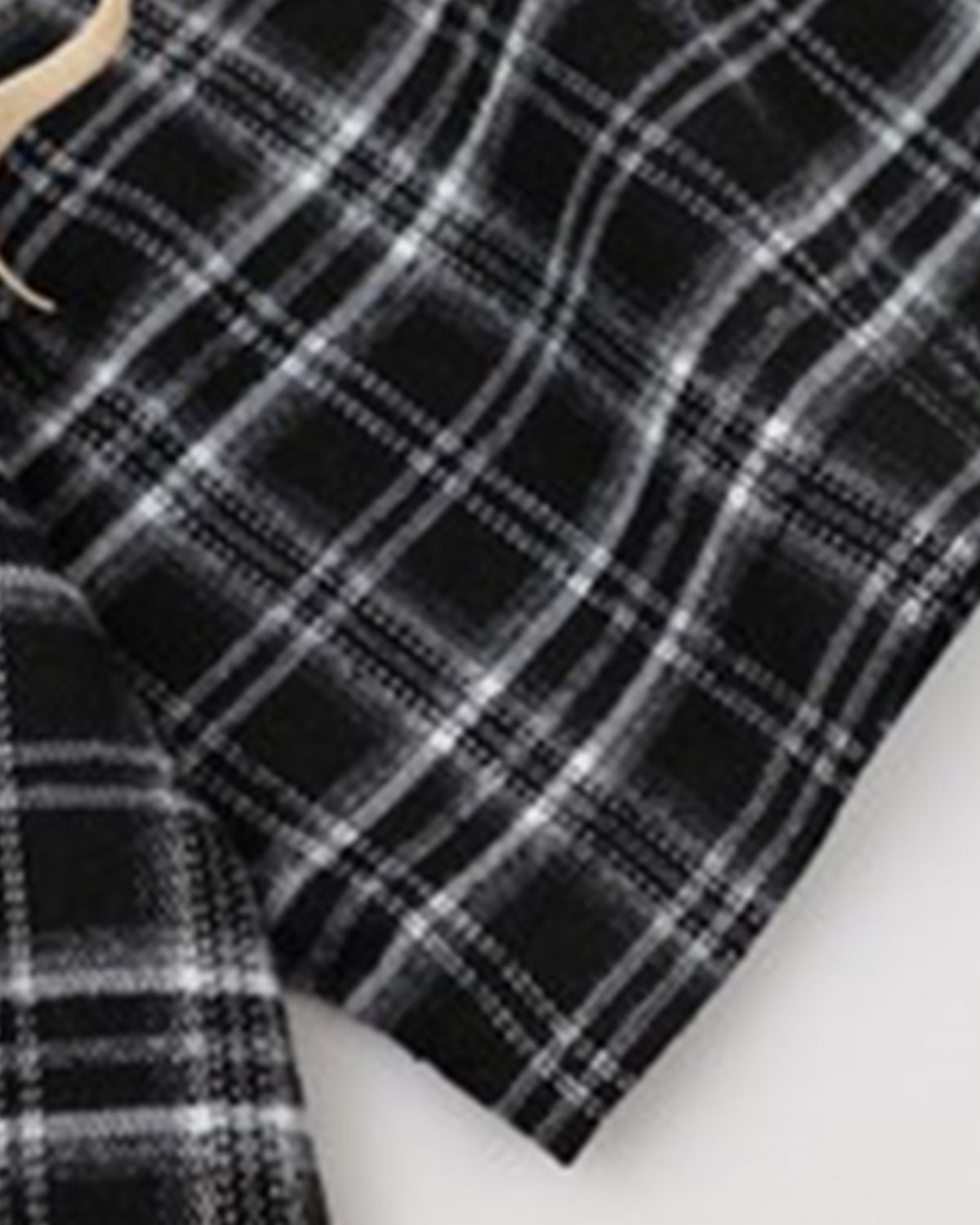 Omygoods Lettering Embroidery Plaid Shirt