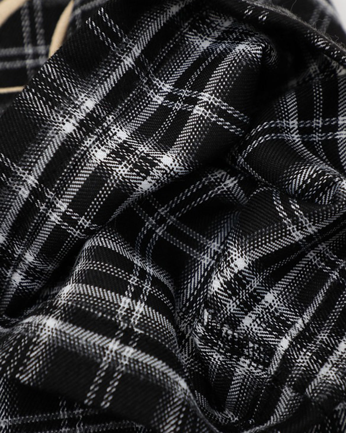 Omygoods Lettering Embroidery Plaid Shirt