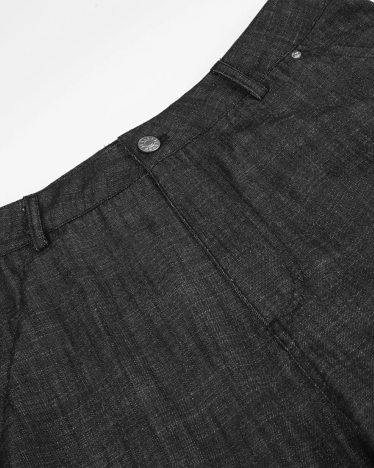 Omygoods Lightweight Raw Barrel Jeans