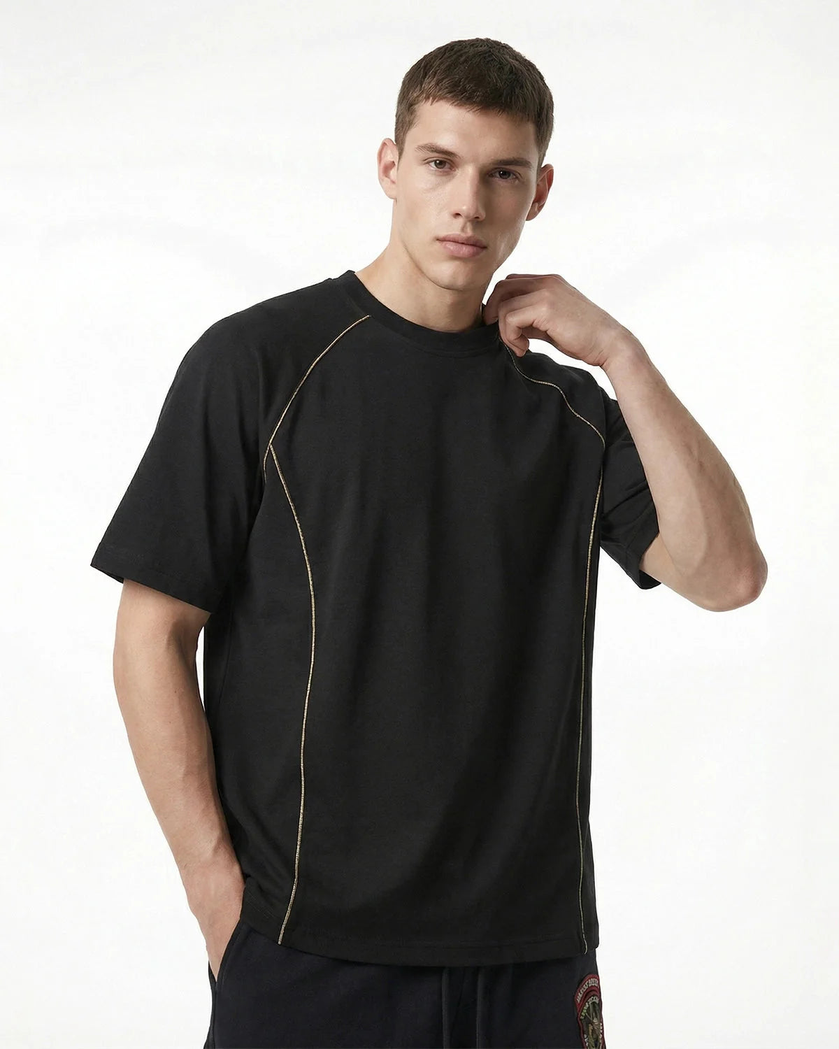 Omygoods Lightweight Stitching Activewear Tee