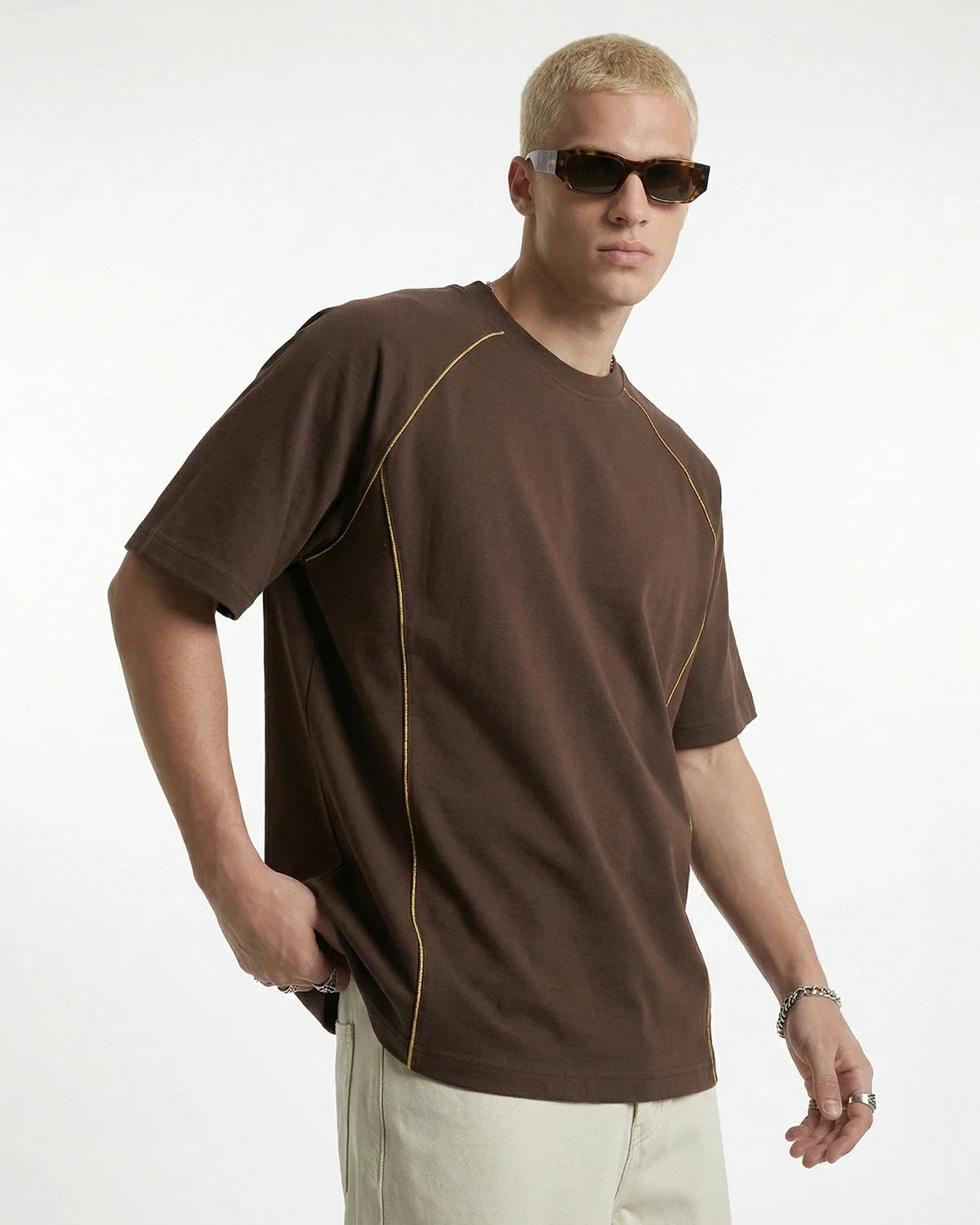 Omygoods Lightweight Stitching Activewear Tee