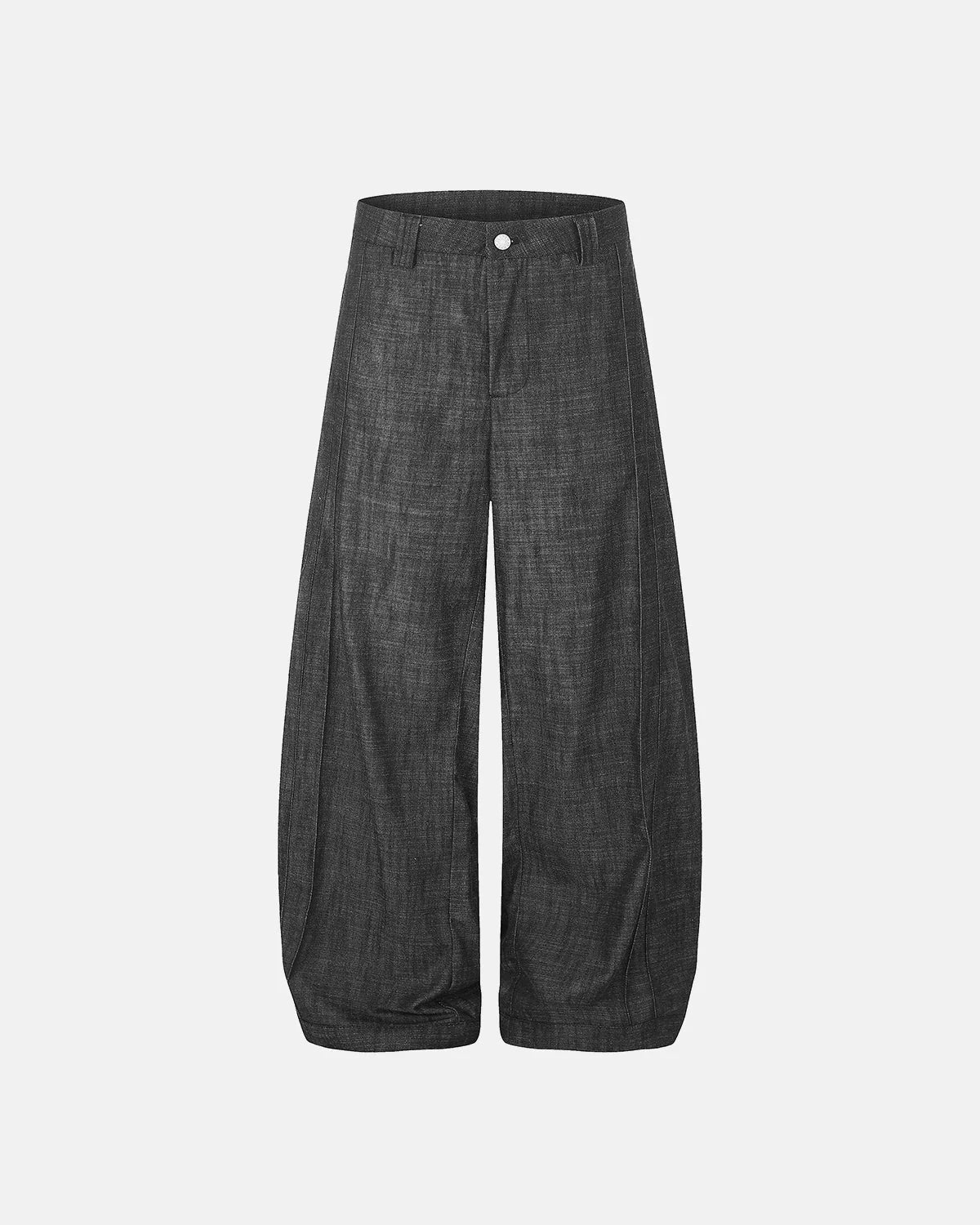 Omygoods Lightweight Structured Barrel Jeans