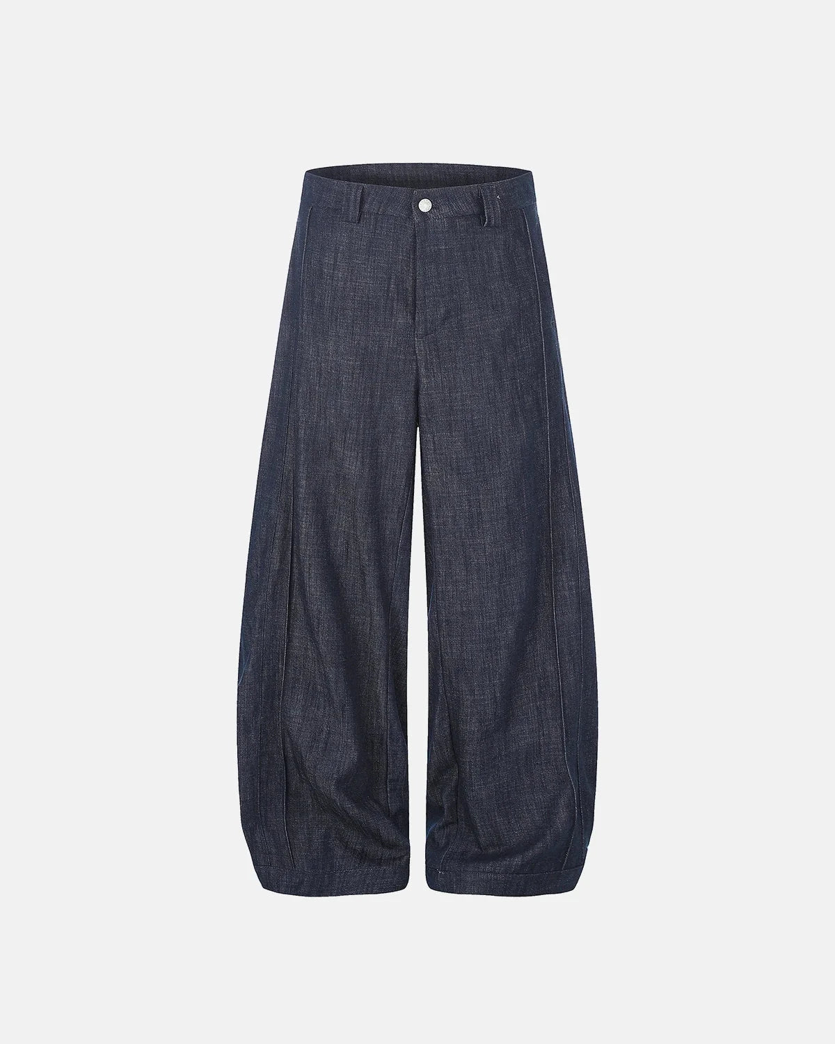 Omygoods Lightweight Structured Barrel Jeans