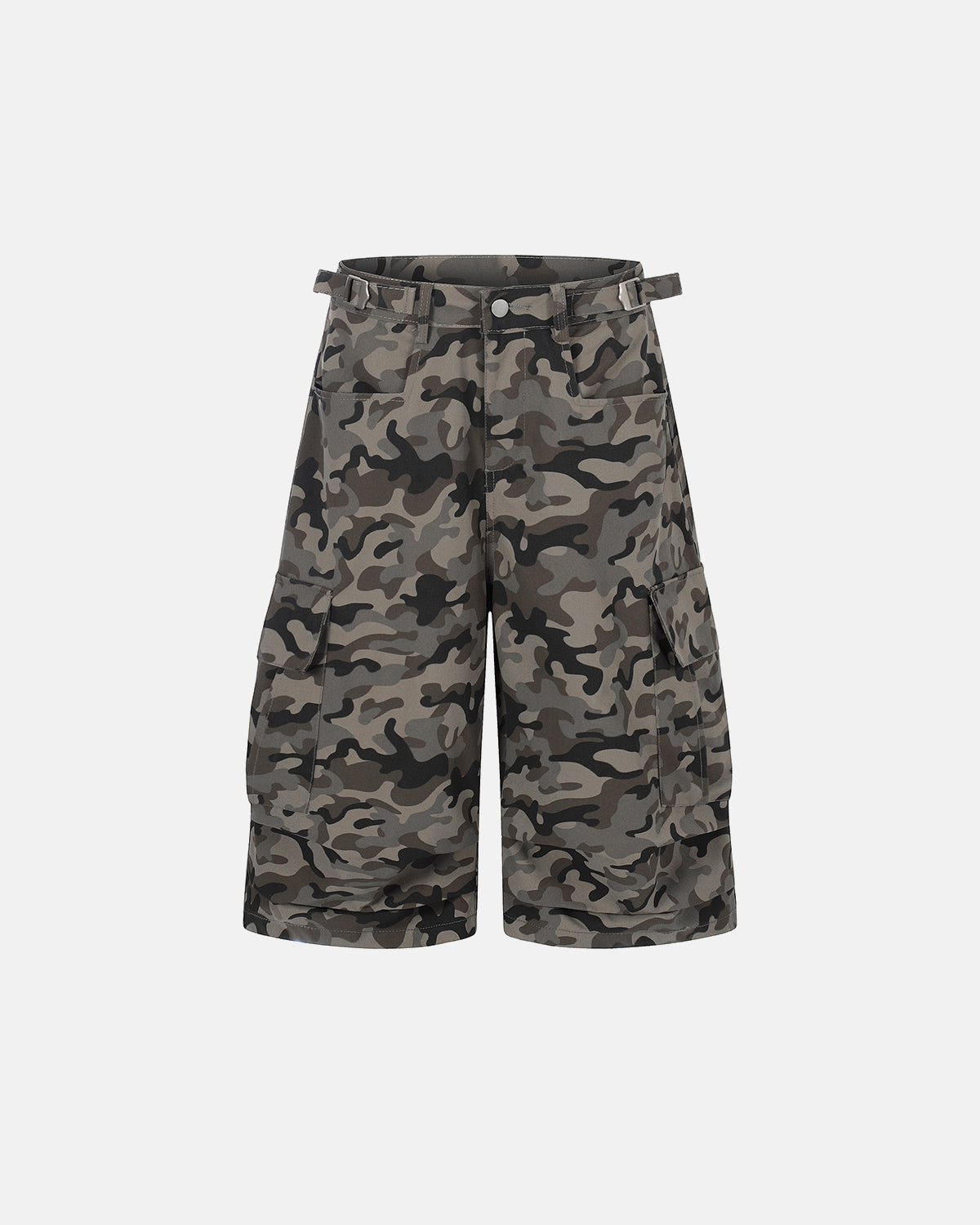 Omygoods Long Camo Streetwear Shorts