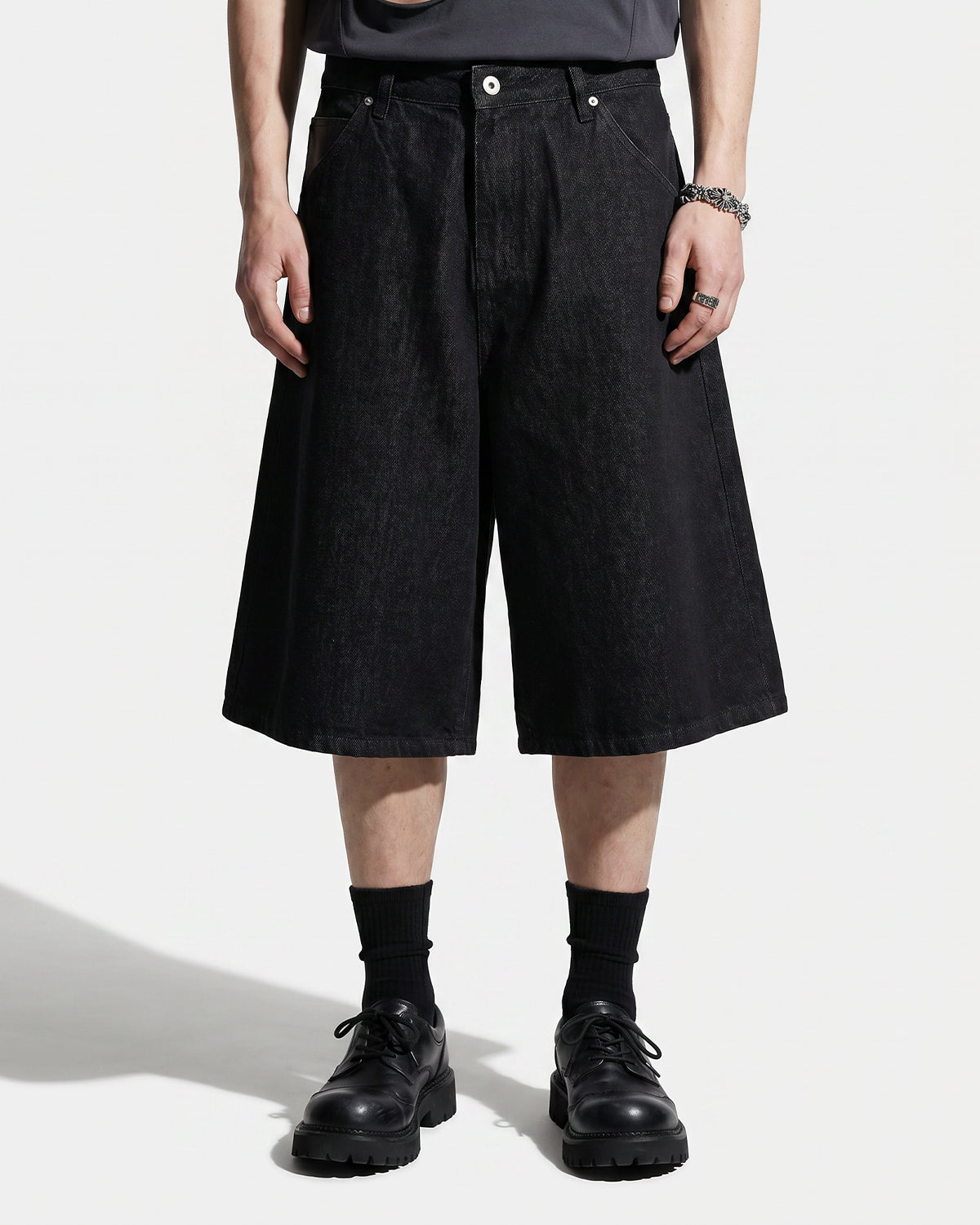 Omygoods Longline Wide-Leg Jorts