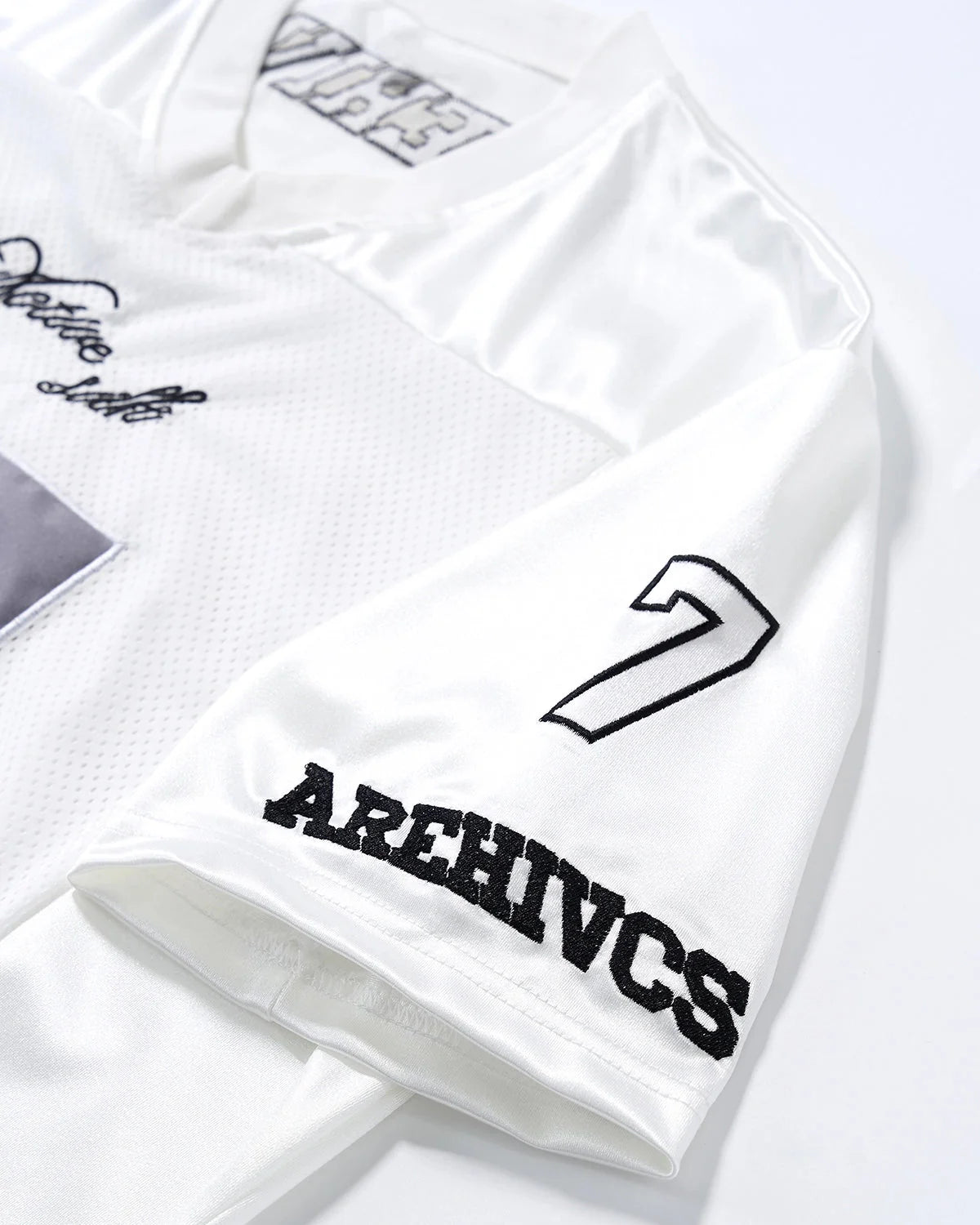 Omygoods Mesh Patchwork Number Jersey