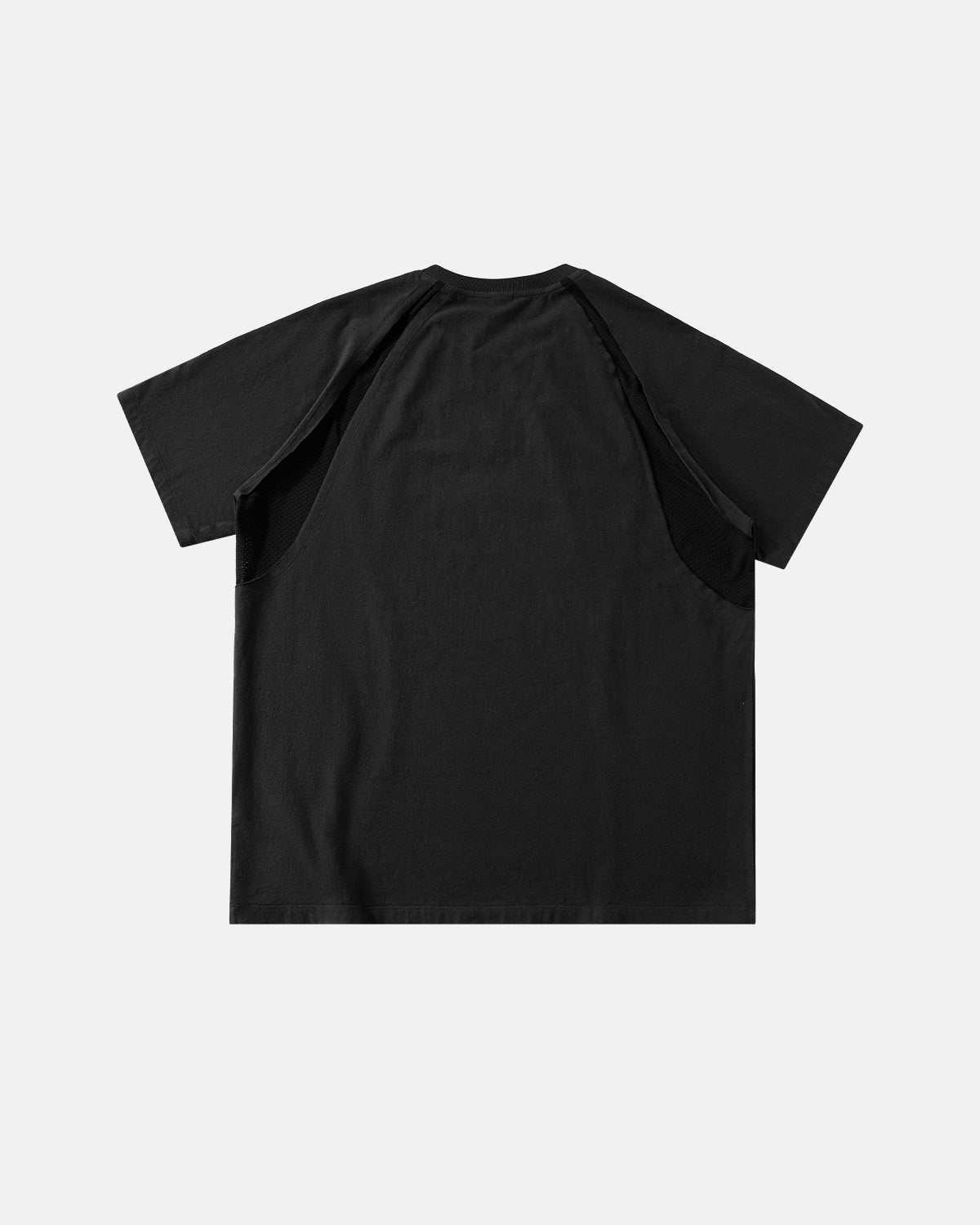 Omygoods Mesh Patchwork Stitching Embroidered T-Shirt