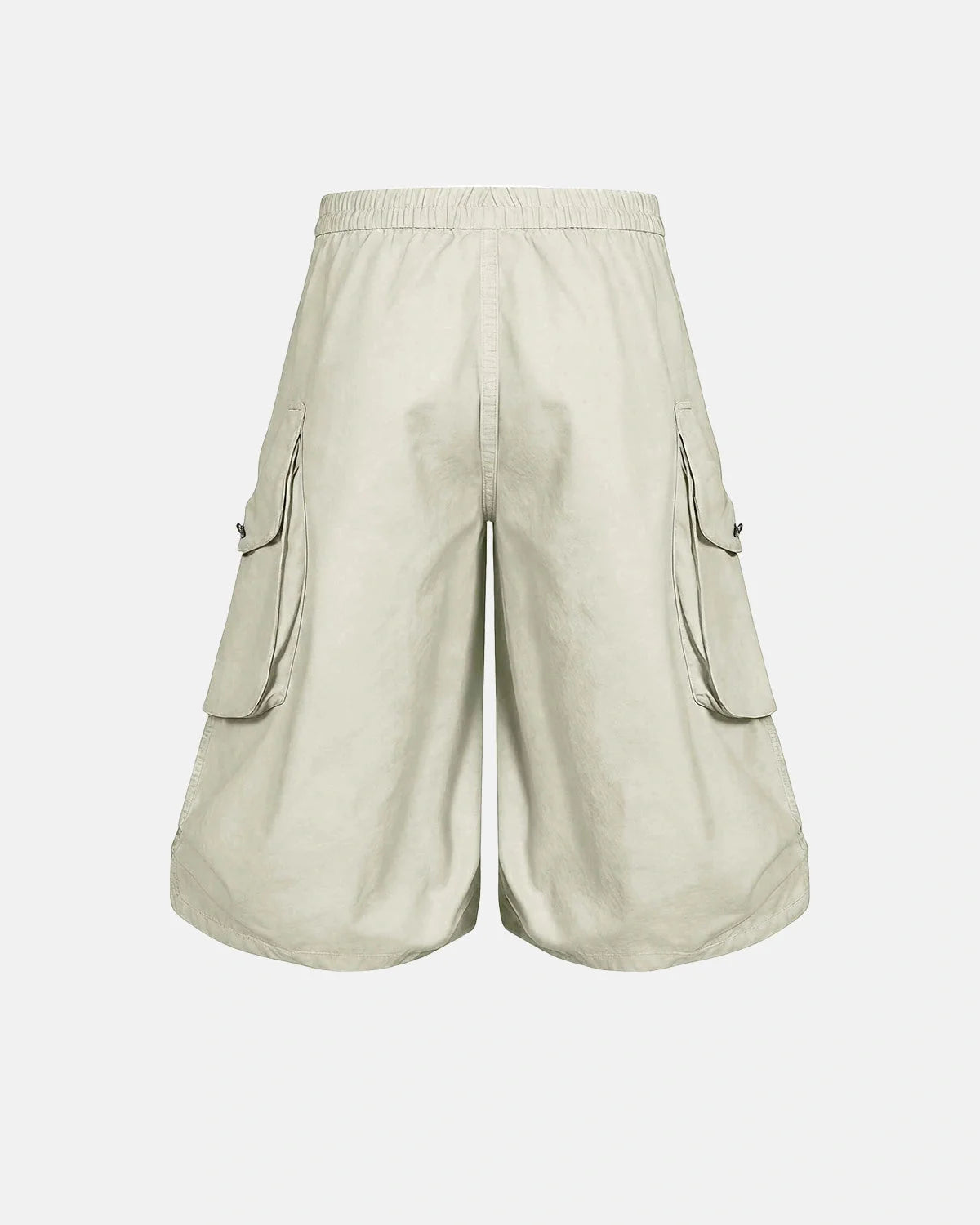 Omygoods Metal Button Longline Cargo Shorts