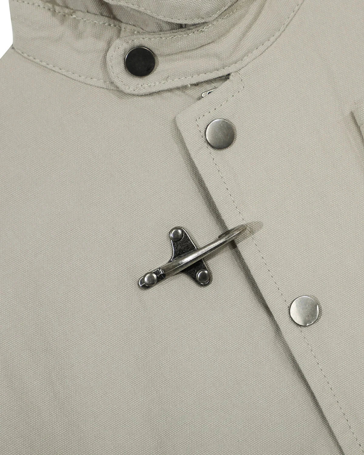 Omygoods Metal Clasp Boxy Workwear Jacket