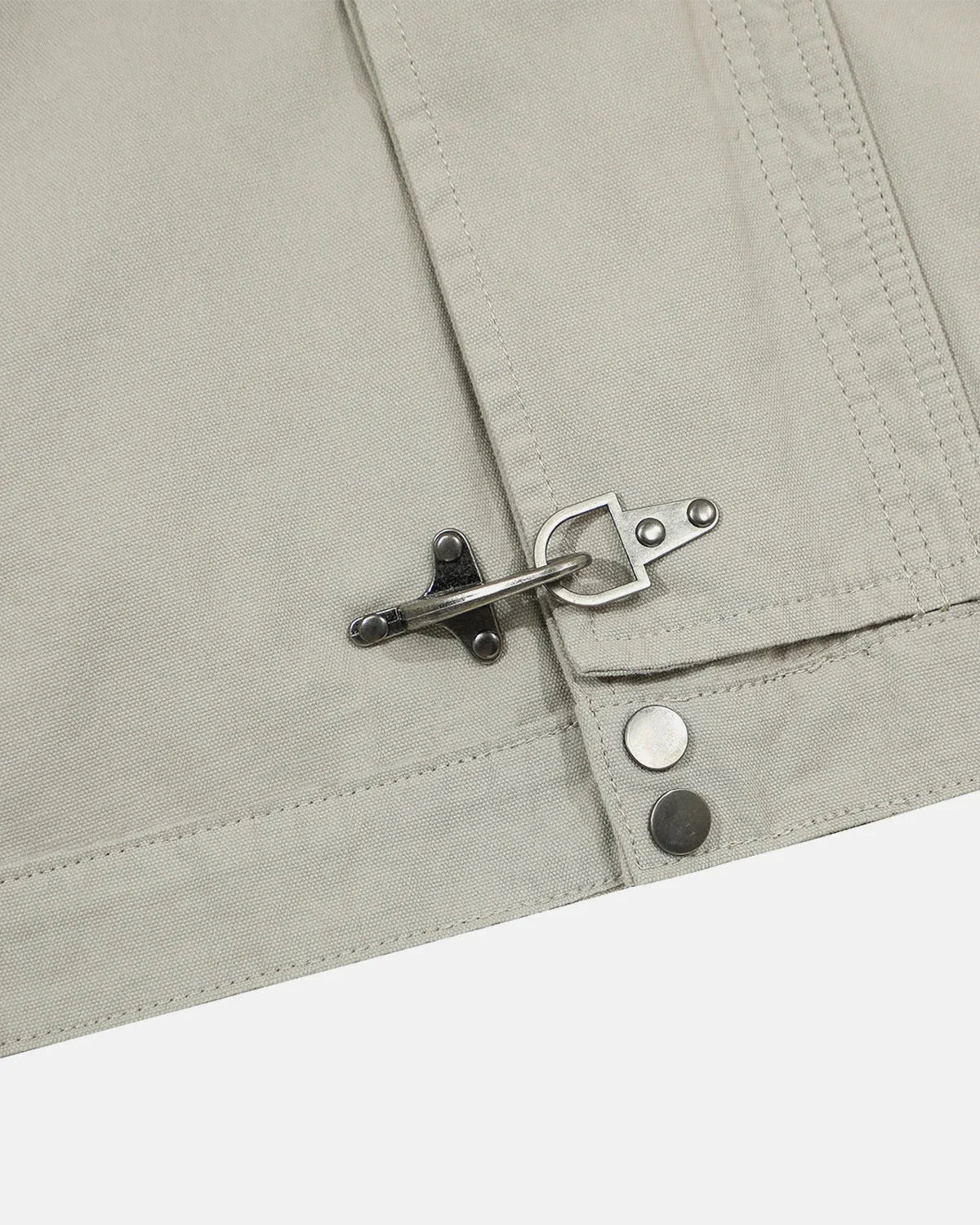 Omygoods Metal Clasp Boxy Workwear Jacket