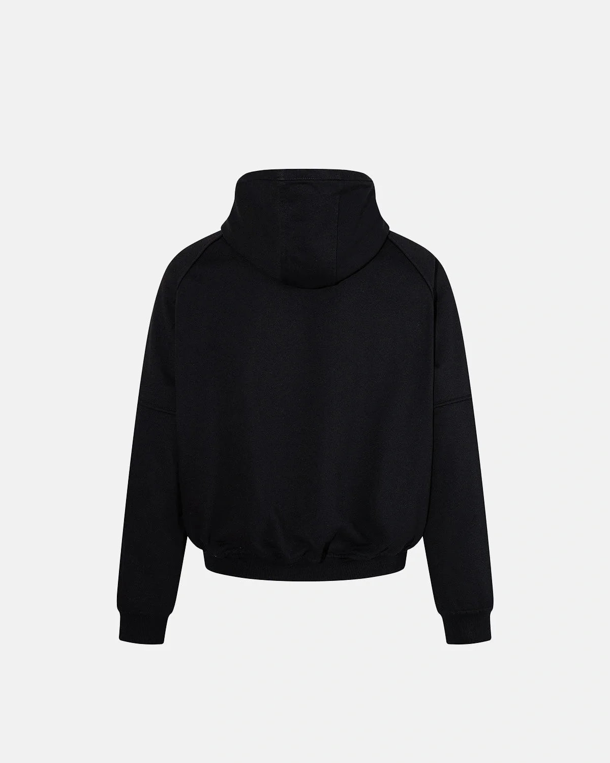 Omygoods Metal Clasp Boxy Zip Up Hoodie