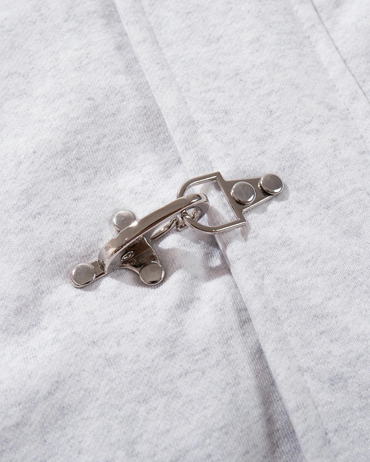Omygoods Metal Clasp Boxy Zip Up Hoodie