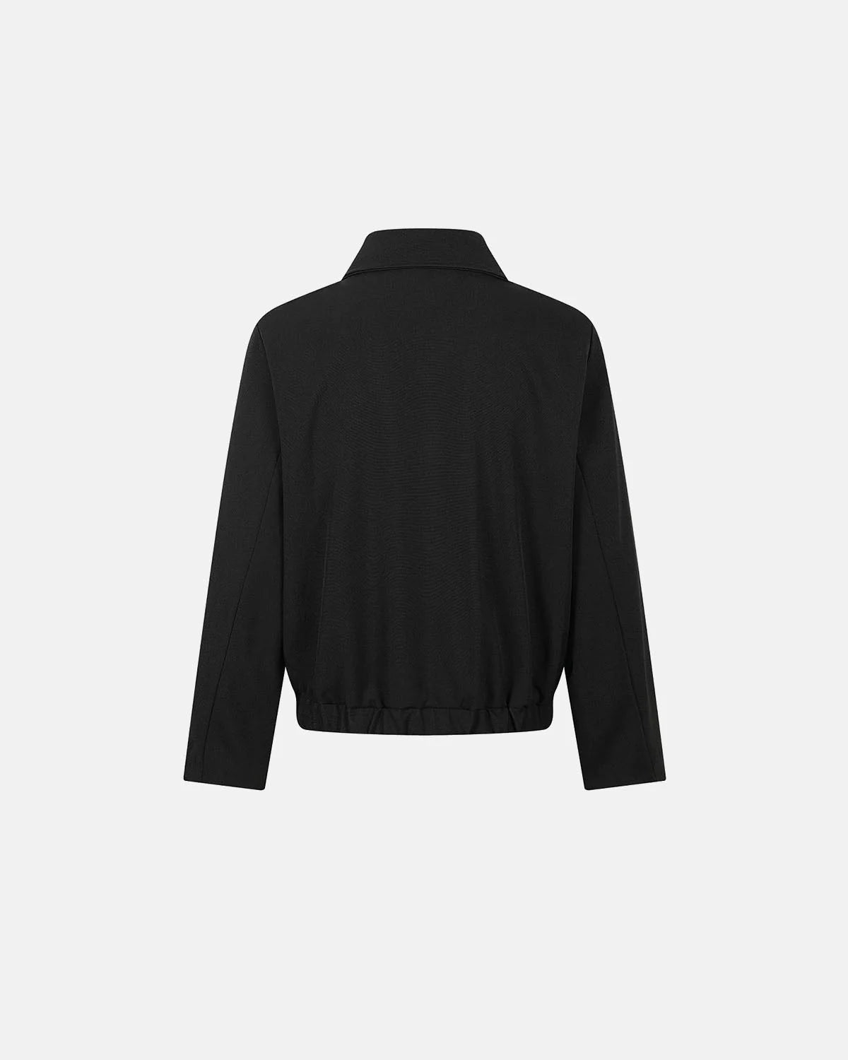Omygoods Metal Clasp Boxy Zip Up Jacket