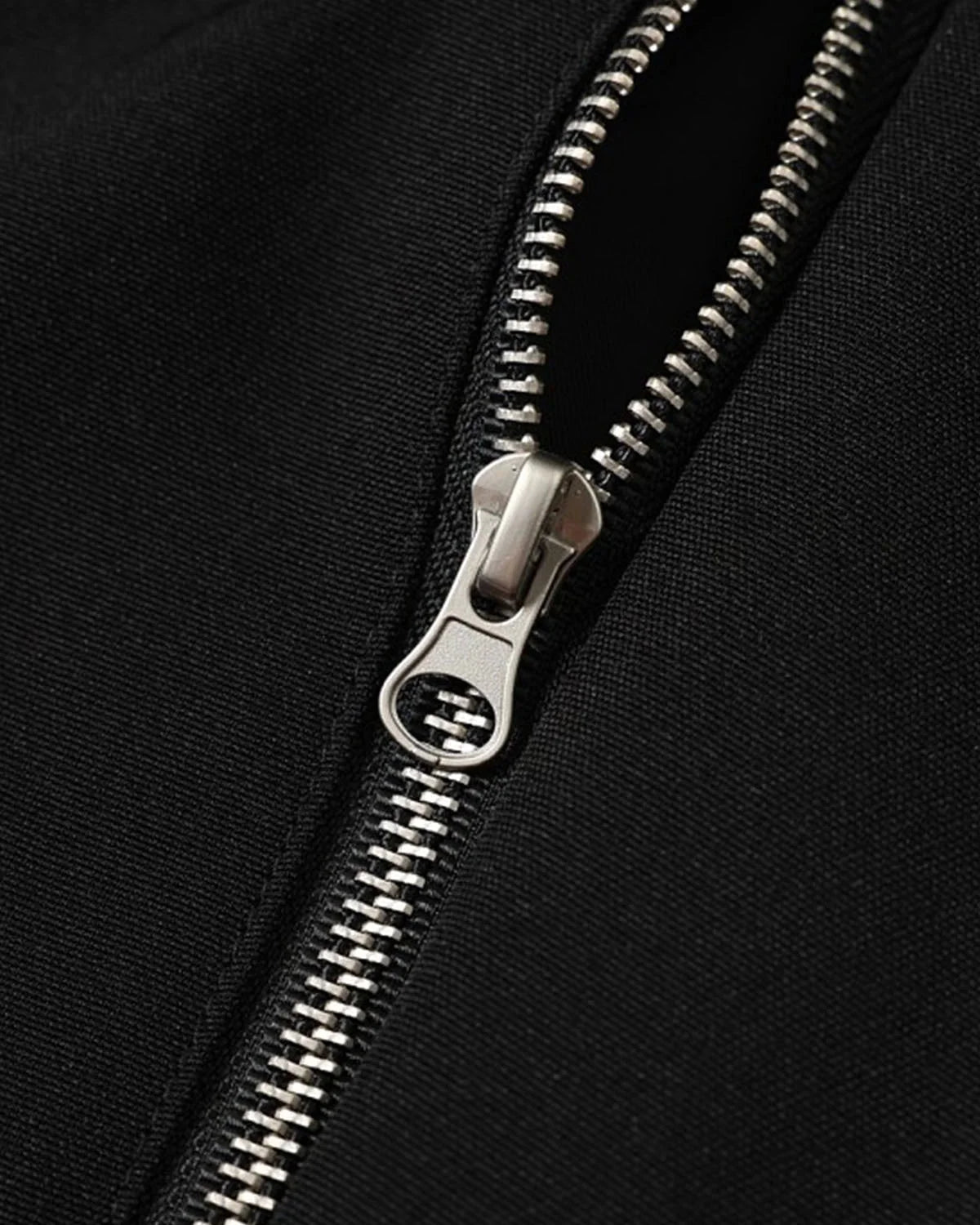 Omygoods Metal Clasp Boxy Zip Up Jacket