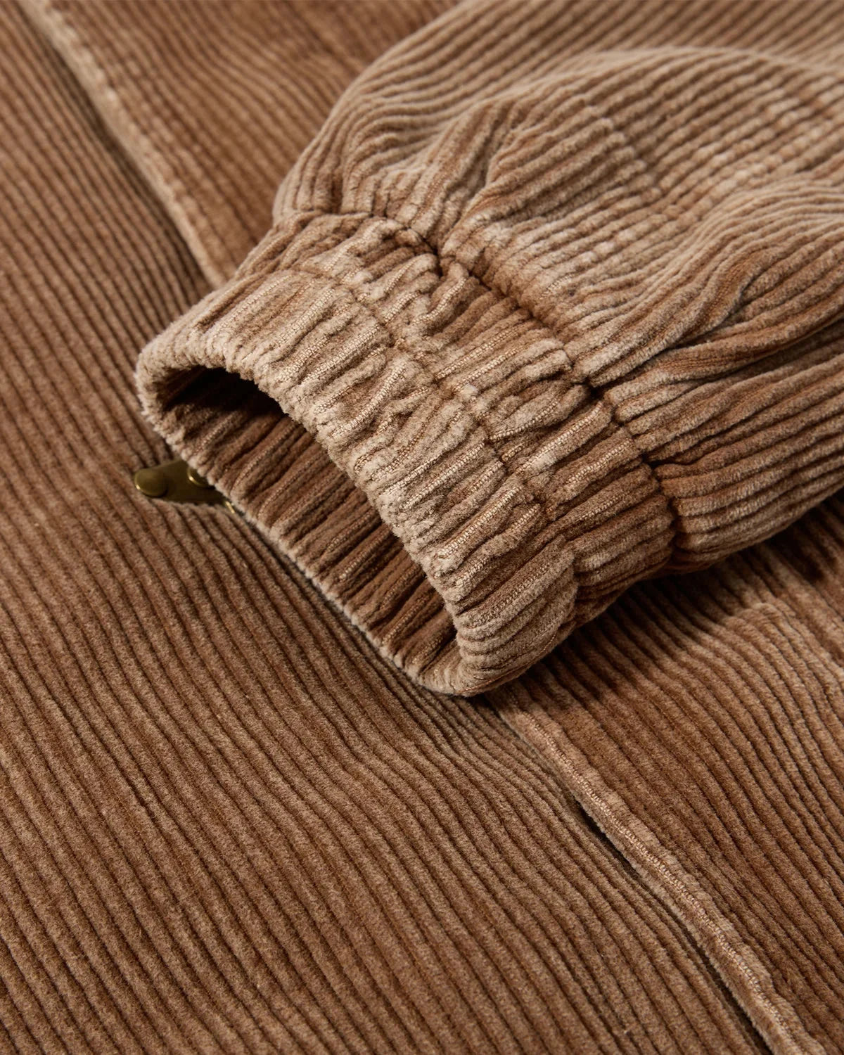 Omygoods Metal Clasp Corduroy Boxy Jacket