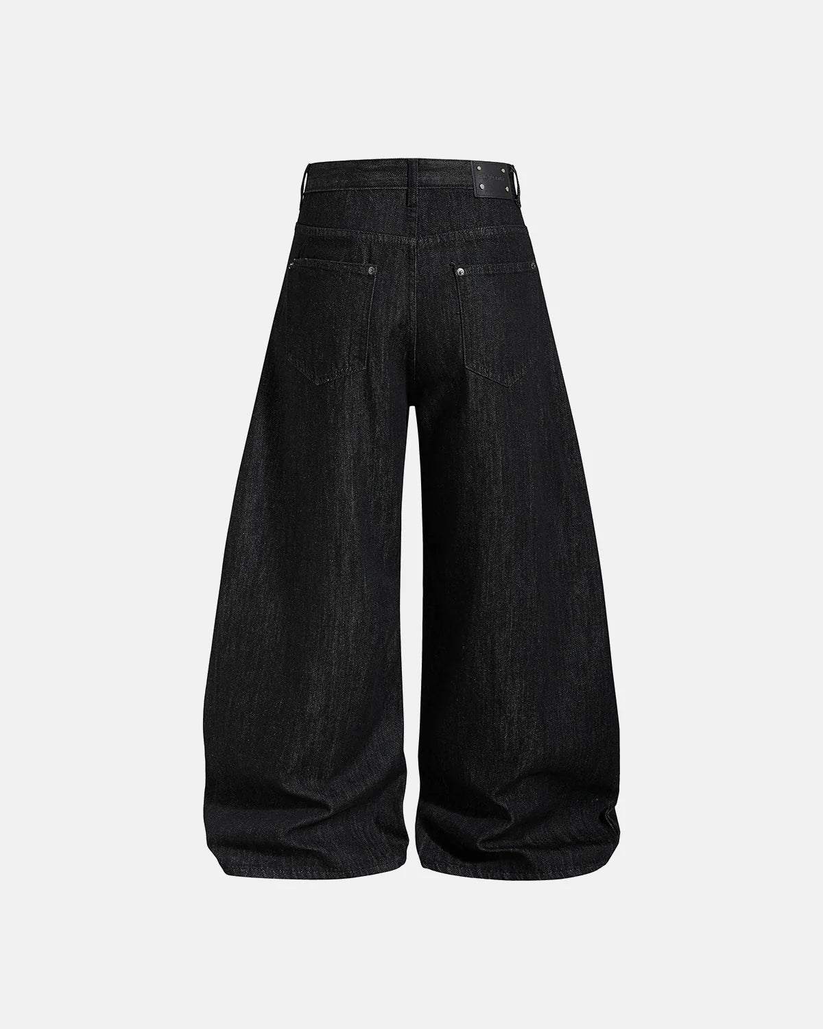 Omygoods Metal Eyelet Chain Barrel Jeans