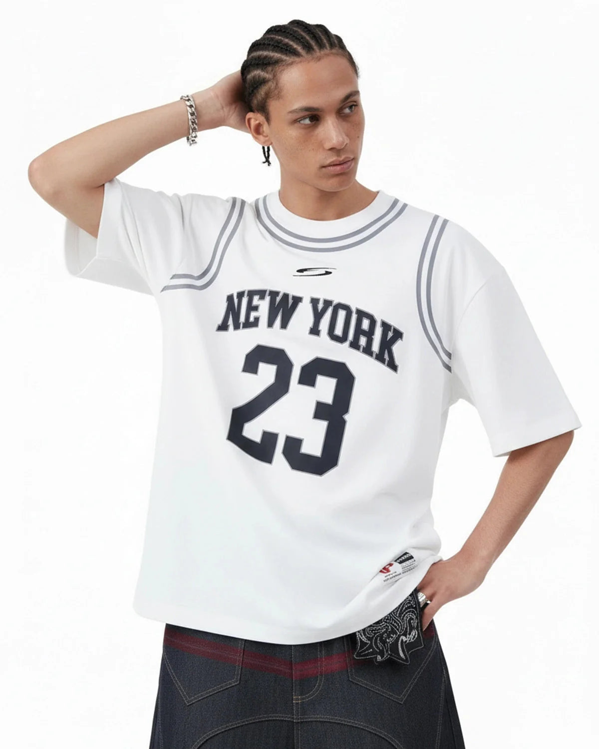 Omygoods Mock Neck 23 New York Jersey