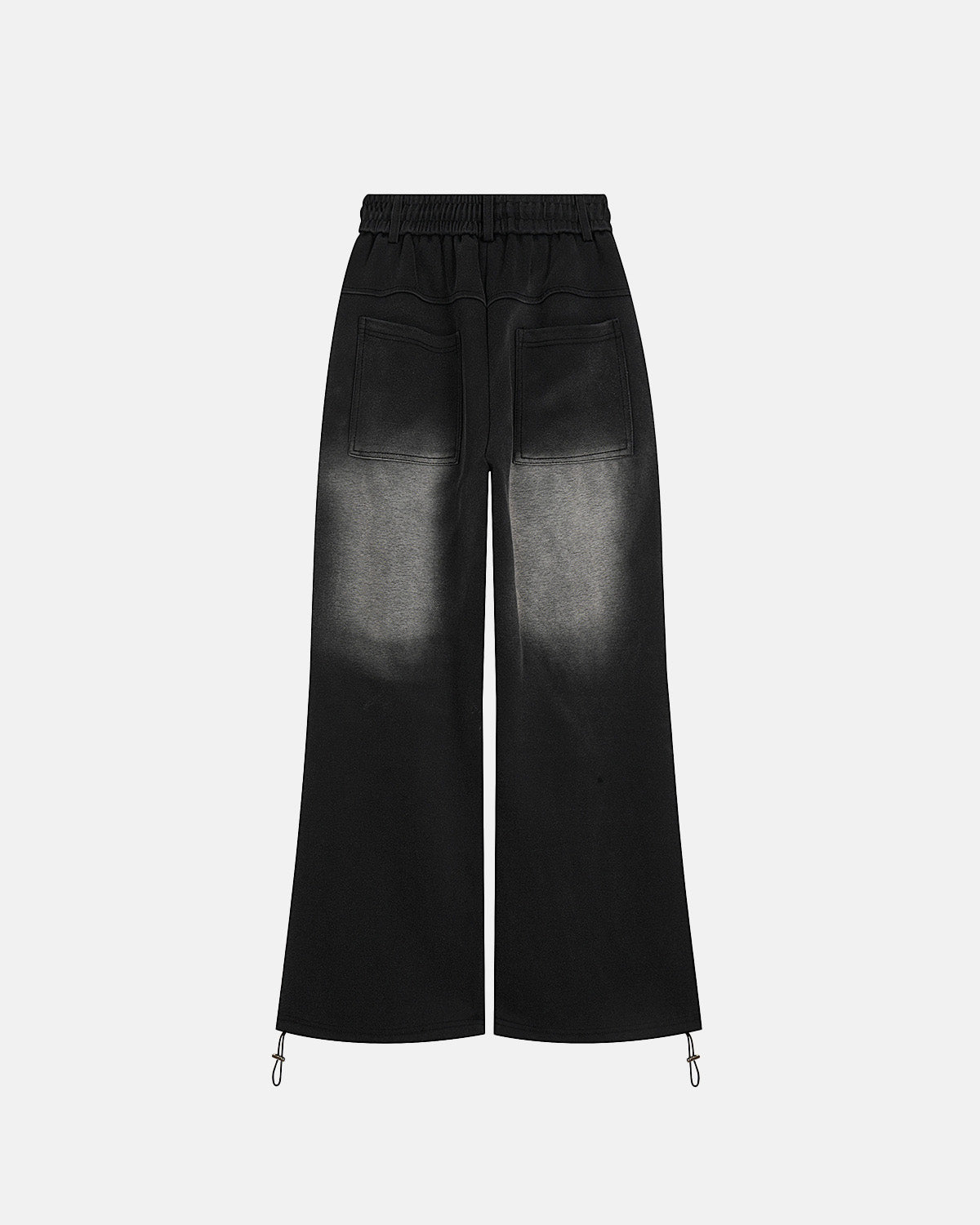 Omygoods Monkey Wash Eyelet Wide Leg Sweatpants