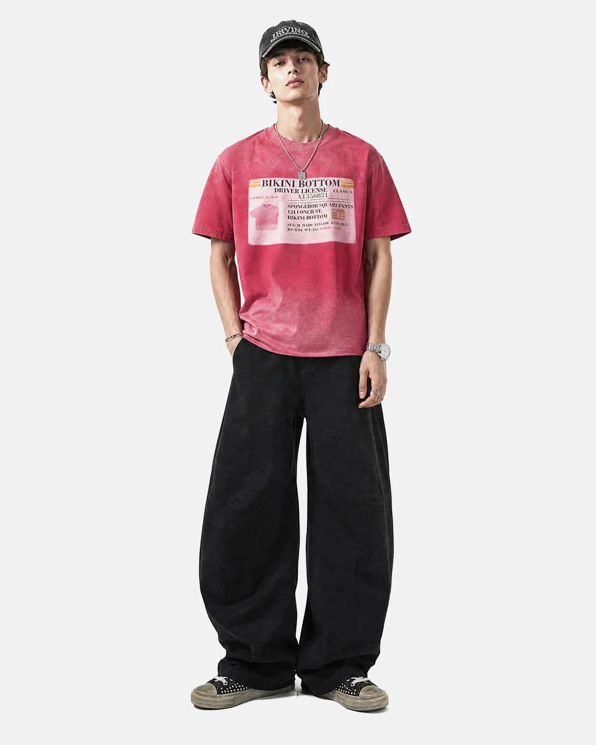 Omygoods Monkey Wash Graphic Boxy T-Shirt