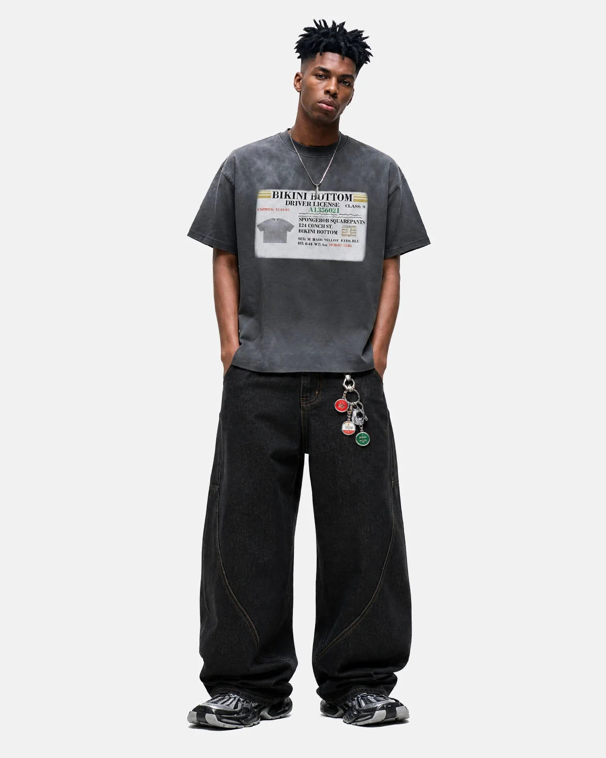 Omygoods Monkey Wash Graphic Boxy T-Shirt