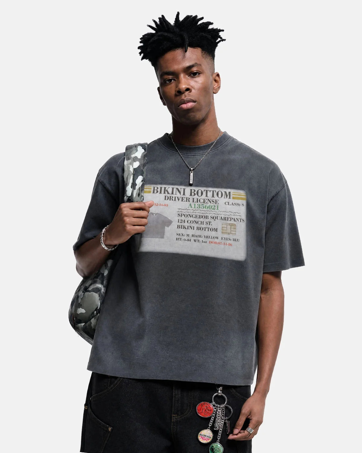 Omygoods Monkey Wash Graphic Boxy T-Shirt
