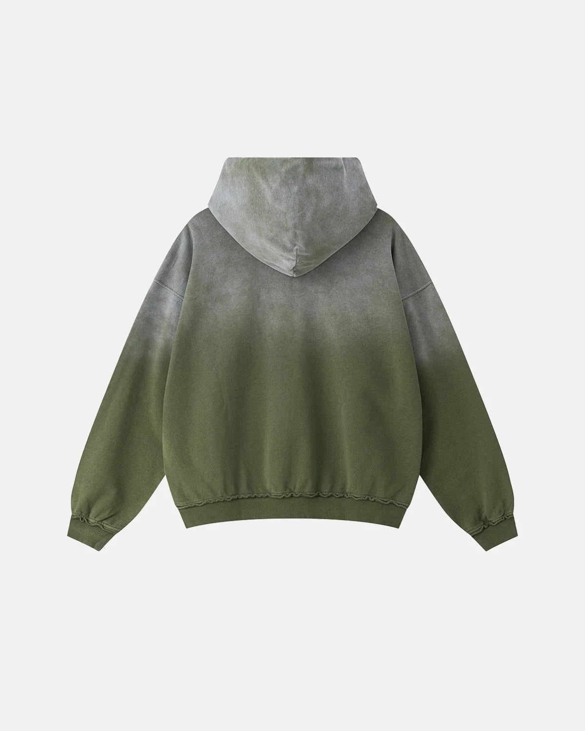 Omygoods Monkey Wash Ripped Hoodie