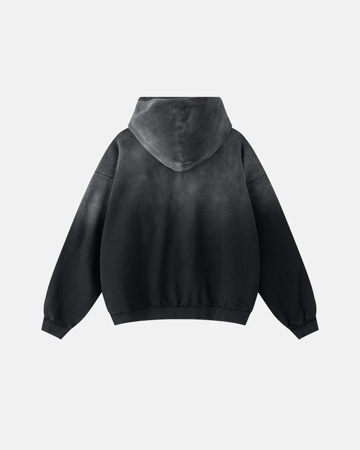 Omygoods Monkey Wash Ripped Hoodie