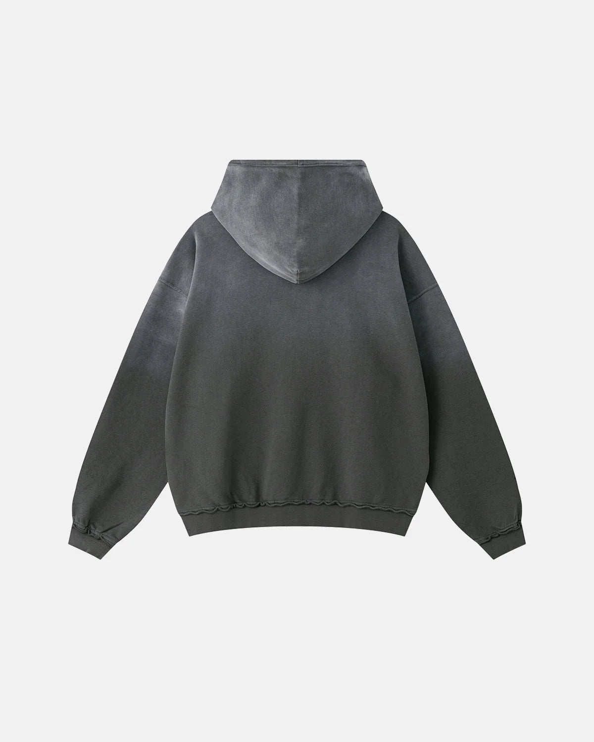 Omygoods Monkey Wash Ripped Hoodie