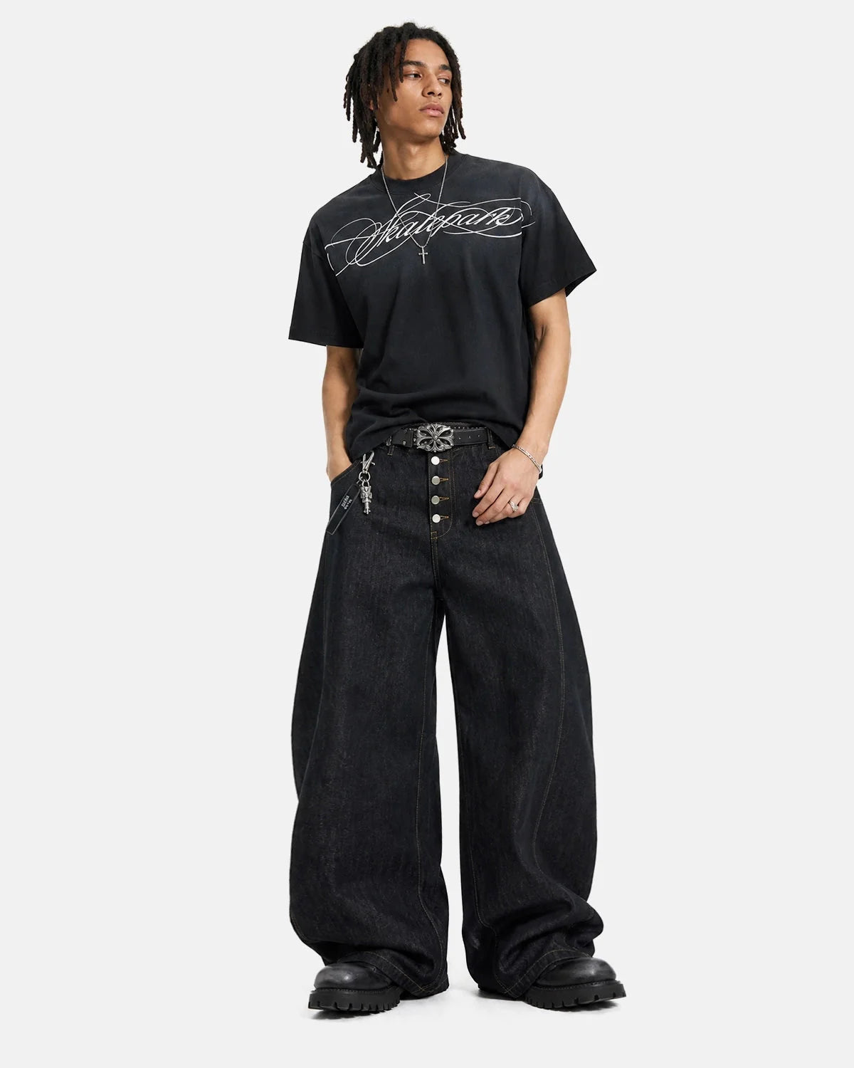 Omygoods Monkey Wash Script Graphic Baby Tee