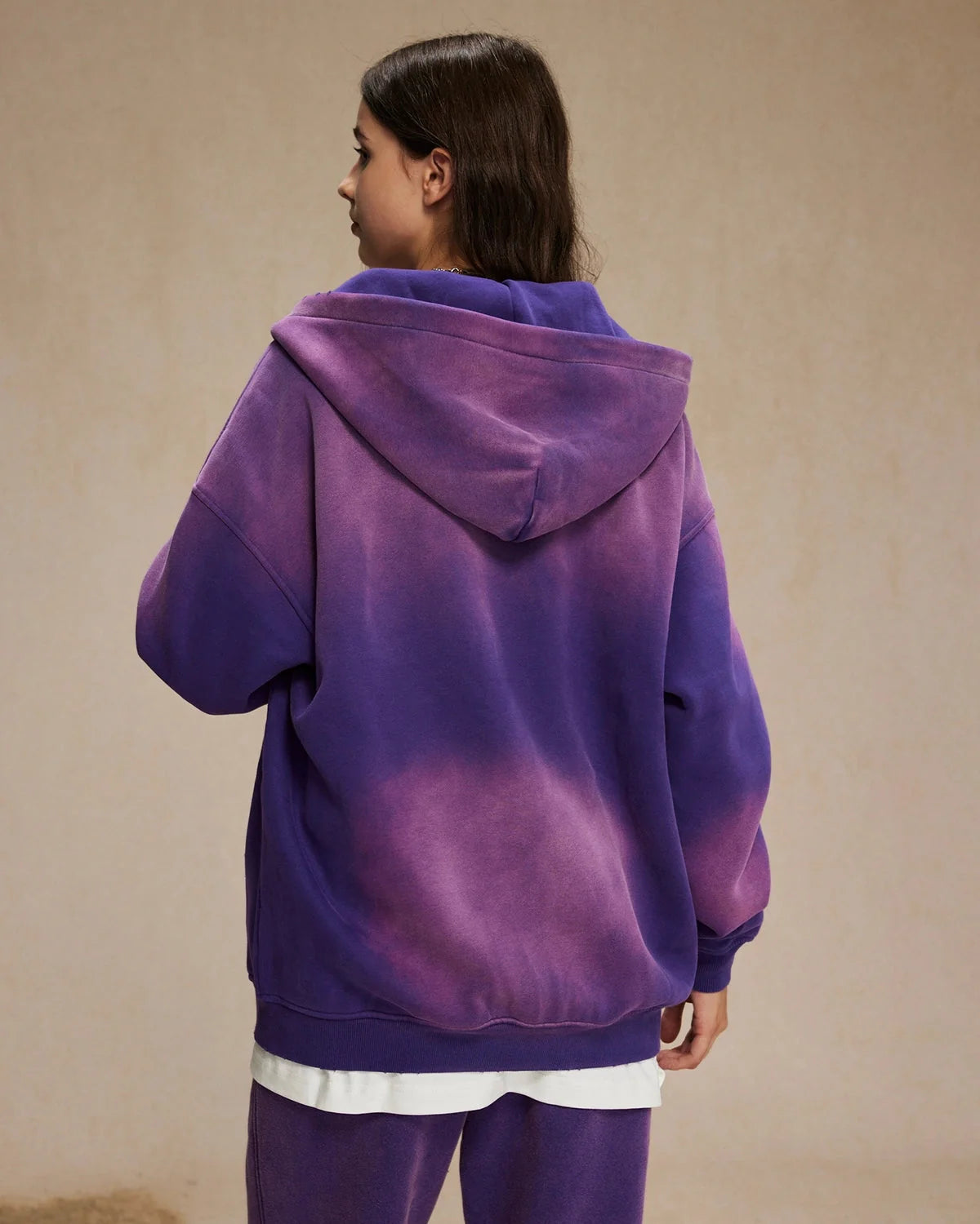 Omygoods Monkey Wash Zip Up Hooded Jacket