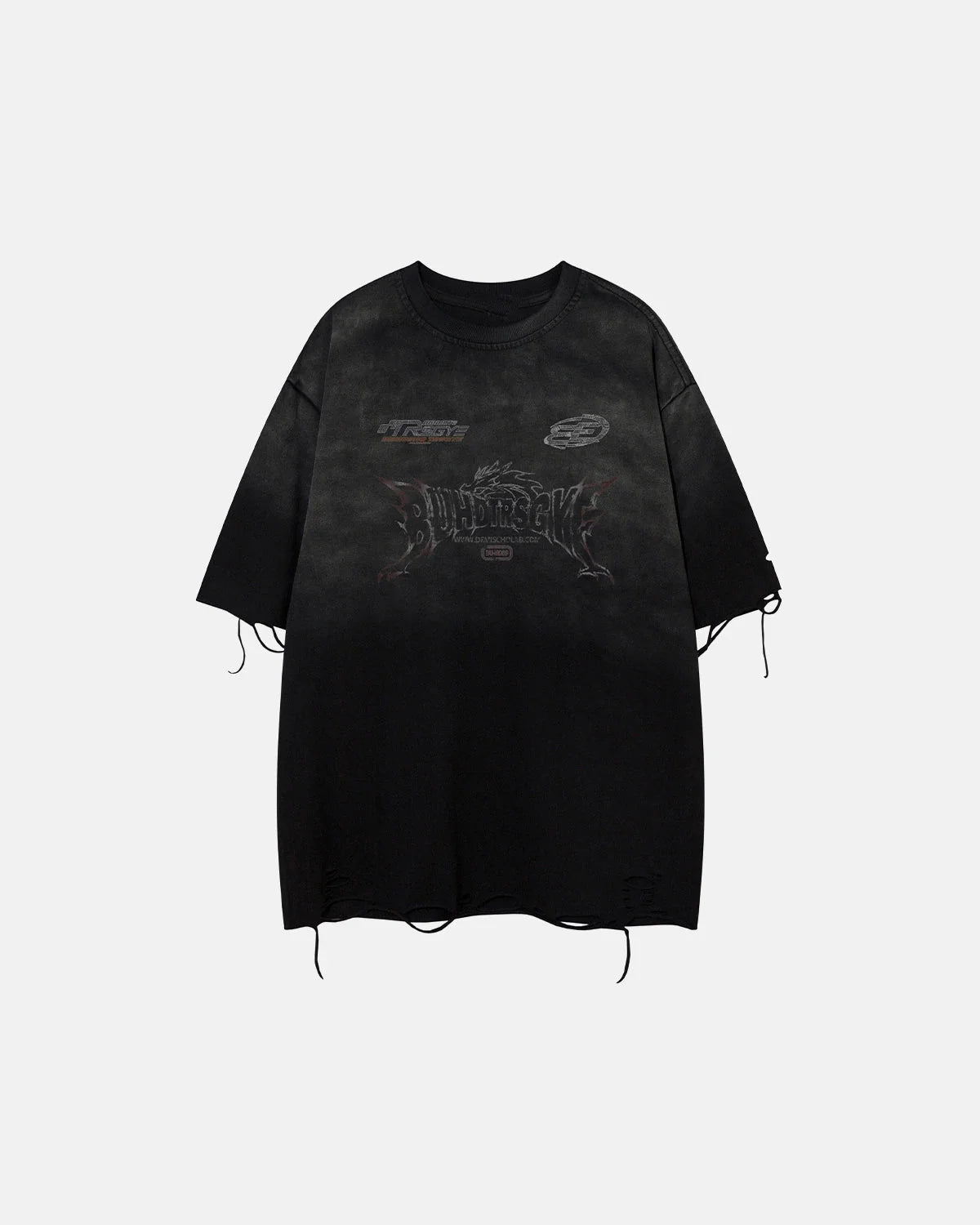 Omygoods Monkey Washed Distressed T-Shirt