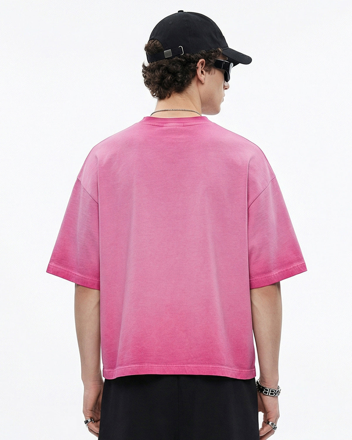 Omygoods Monkey Washed Dyed Fade Boxy T-Shirt