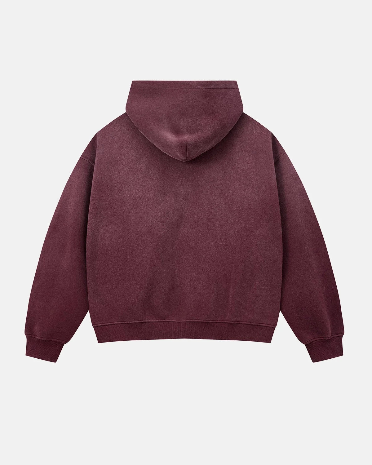 Omygoods Monkey Washed Fleece Boxy Zip Up Hoodie