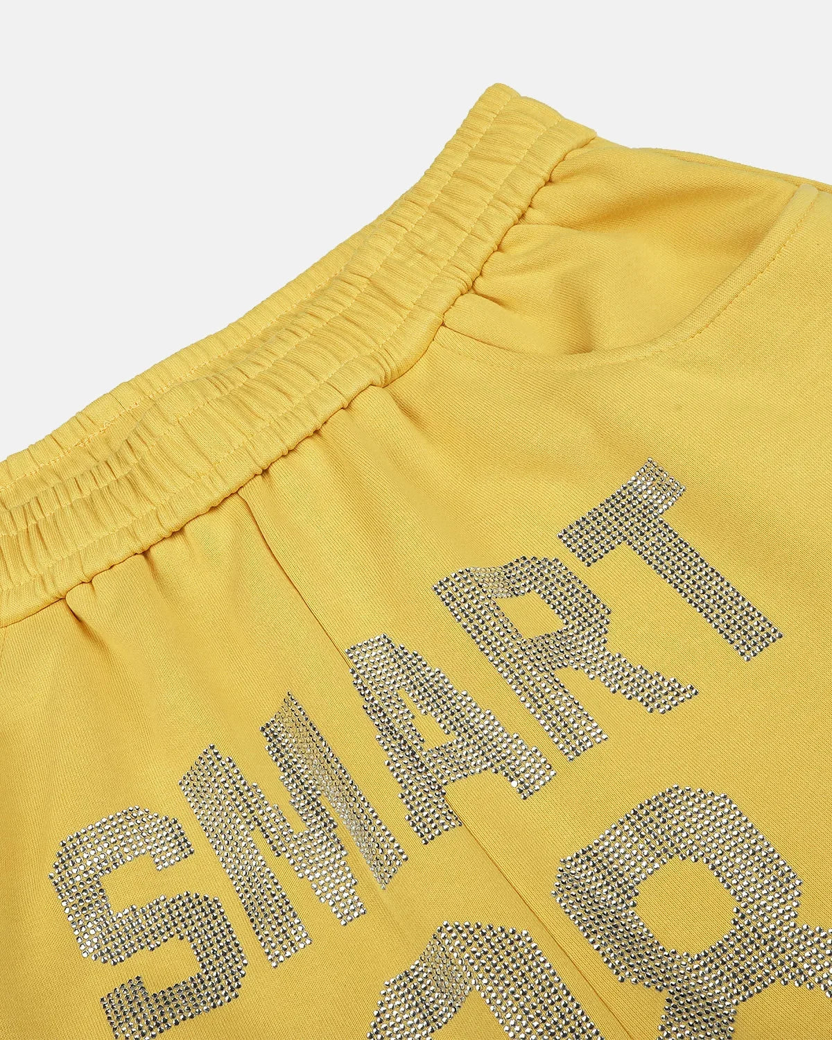 Omygoods Monkey Washed Rhinestone Sweatpants