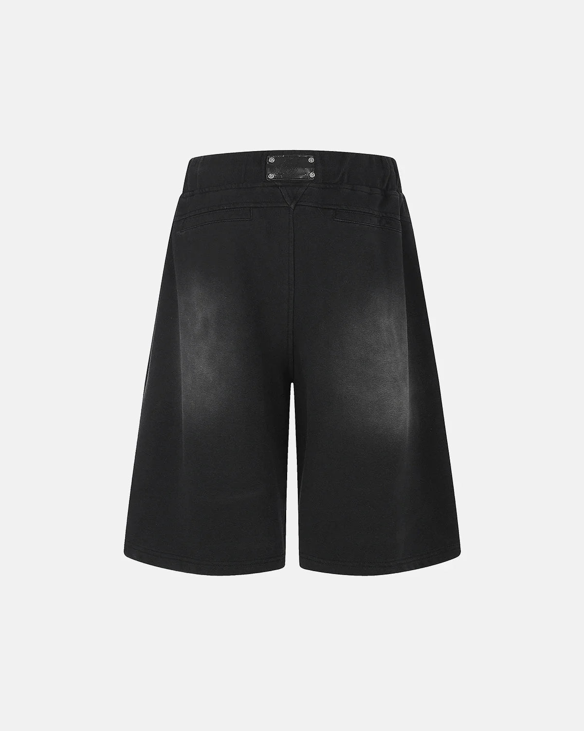 Omygoods Black Monkey Washed Sweat Shorts