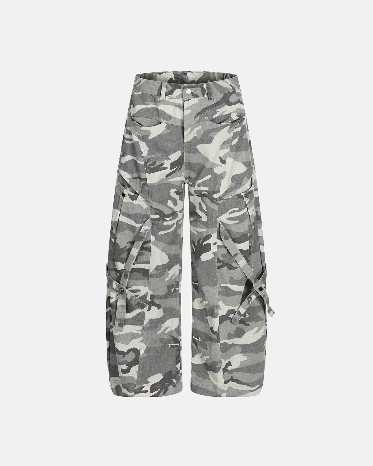 Omygoods Multi-Pockets Barrel Camouflage Cargo Pants