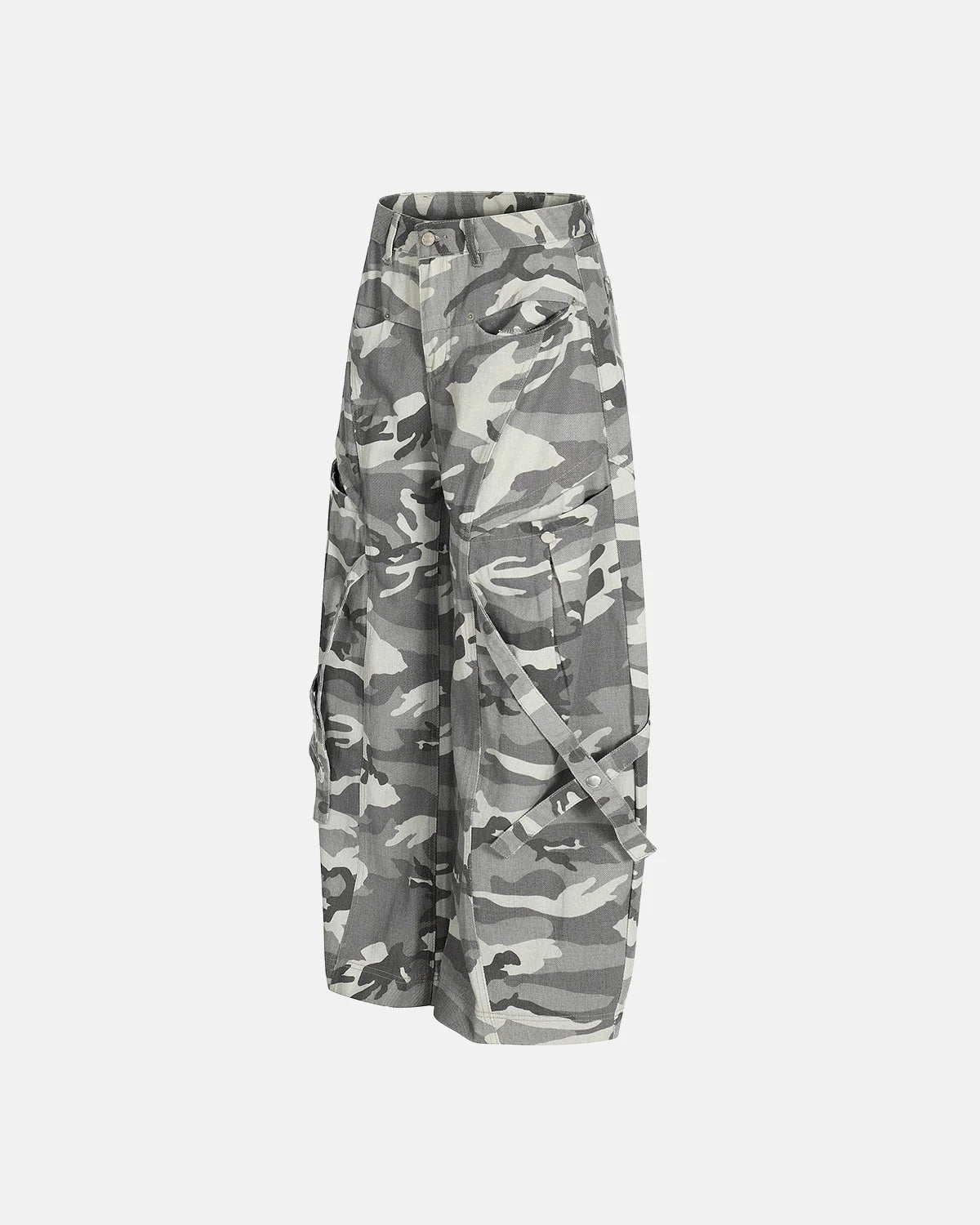 Omygoods Multi-Pockets Barrel Camouflage Cargo Pants