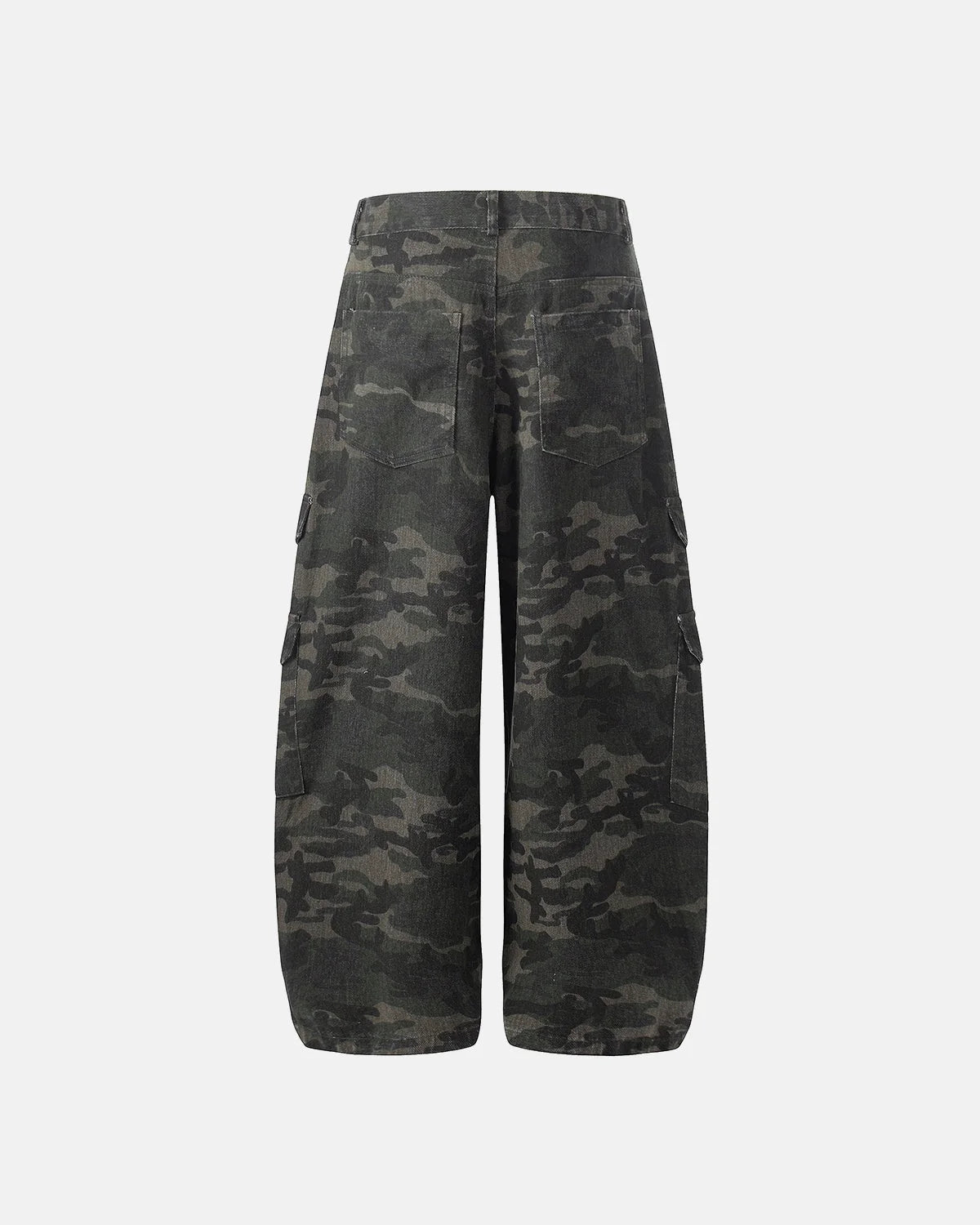 Omygoods Multi Pockets Camo Cargo Pants