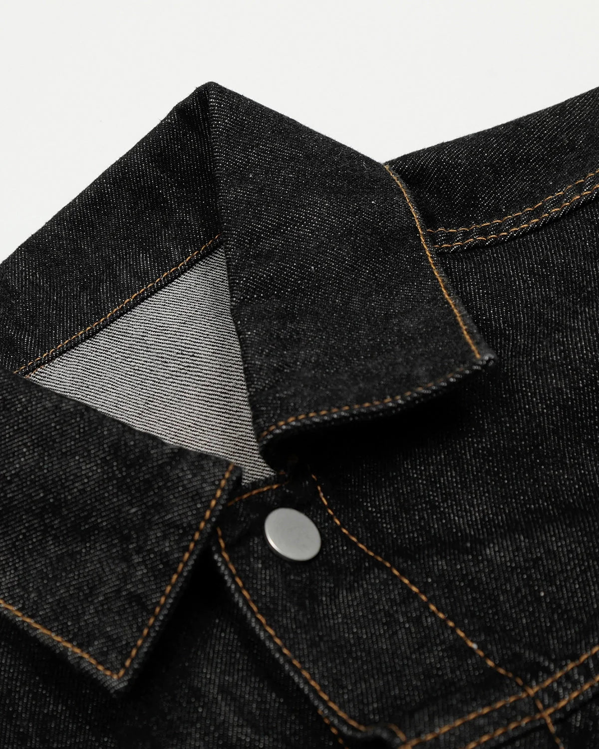 Omygoods Black Multi Pockets Denim Jacket