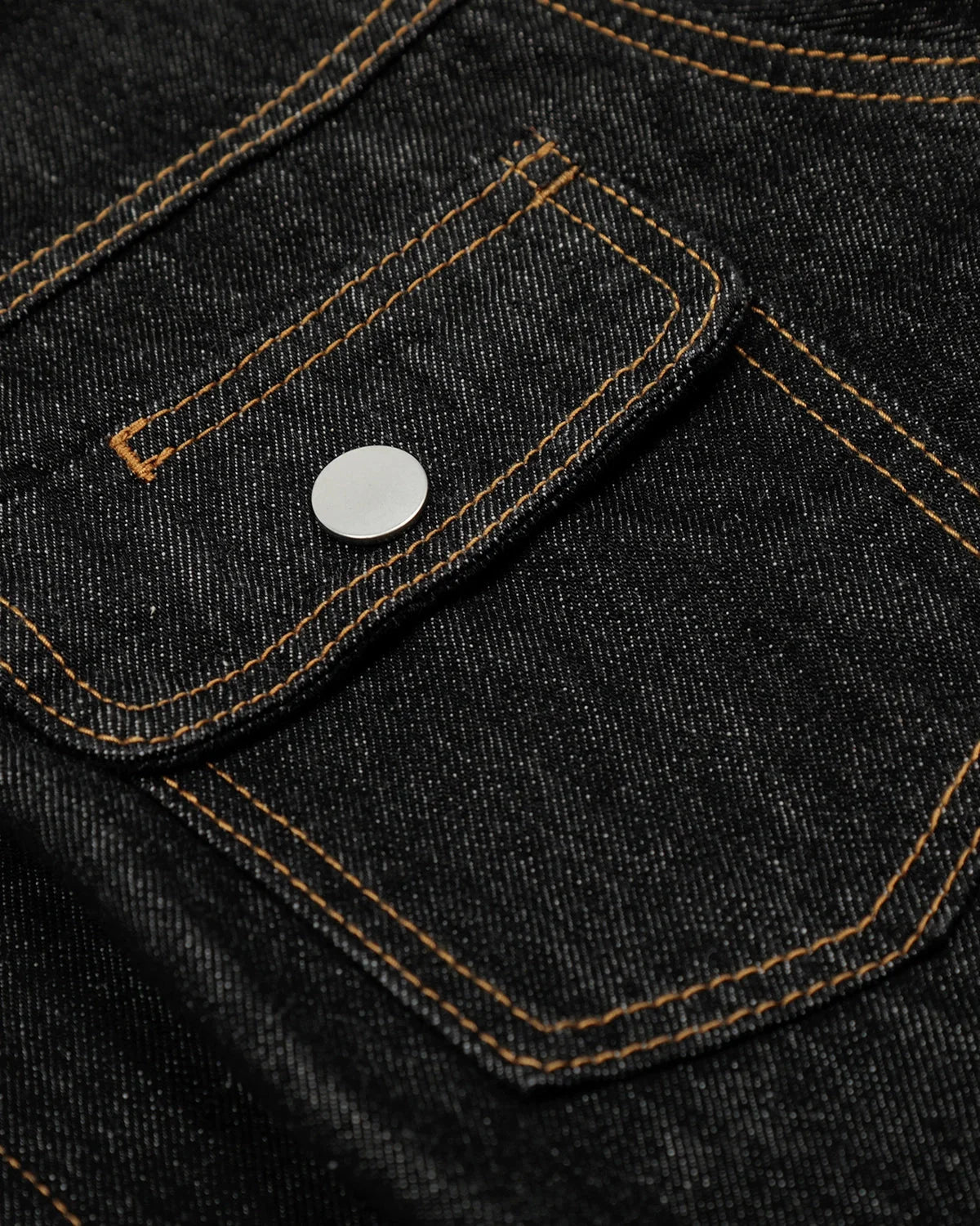 Omygoods Black Multi Pockets Denim Jacket