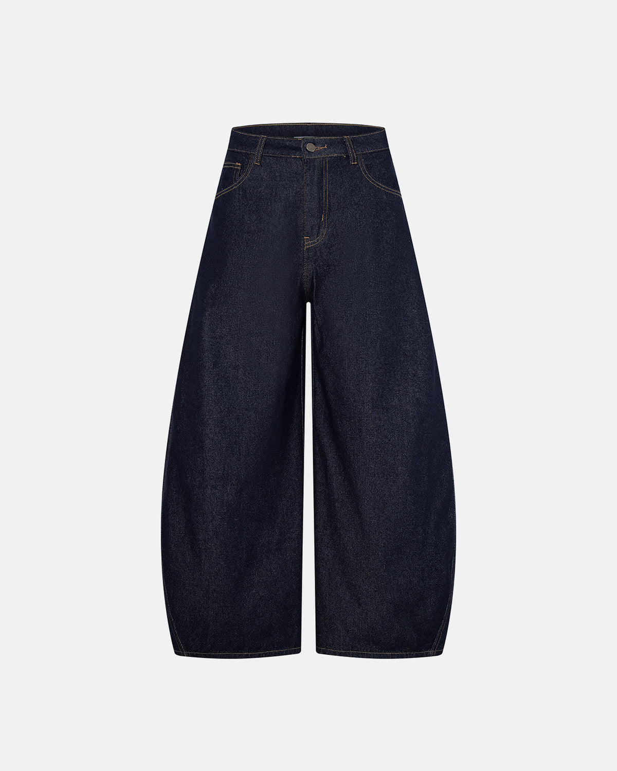 Omygoods Multi Pockets Design Barrel Jeans