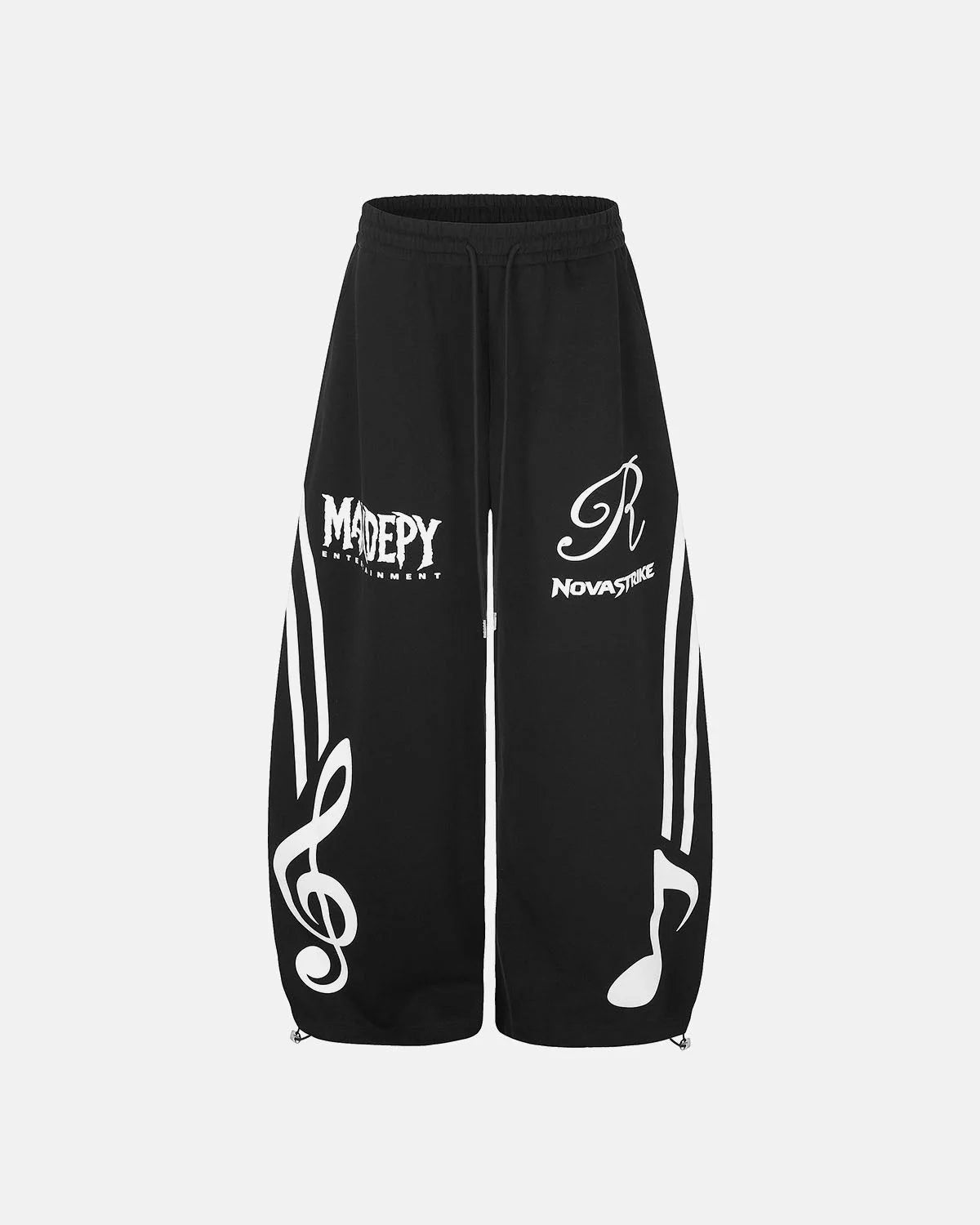 Omygoods Music Graphic Barrel Sweatpants
