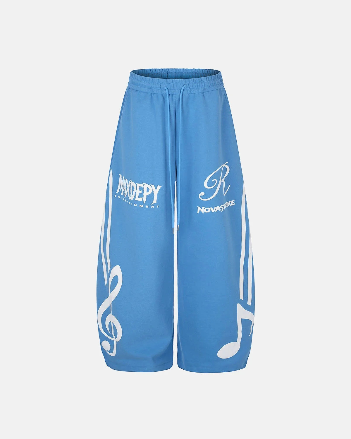 Omygoods Music Graphic Barrel Sweatpants