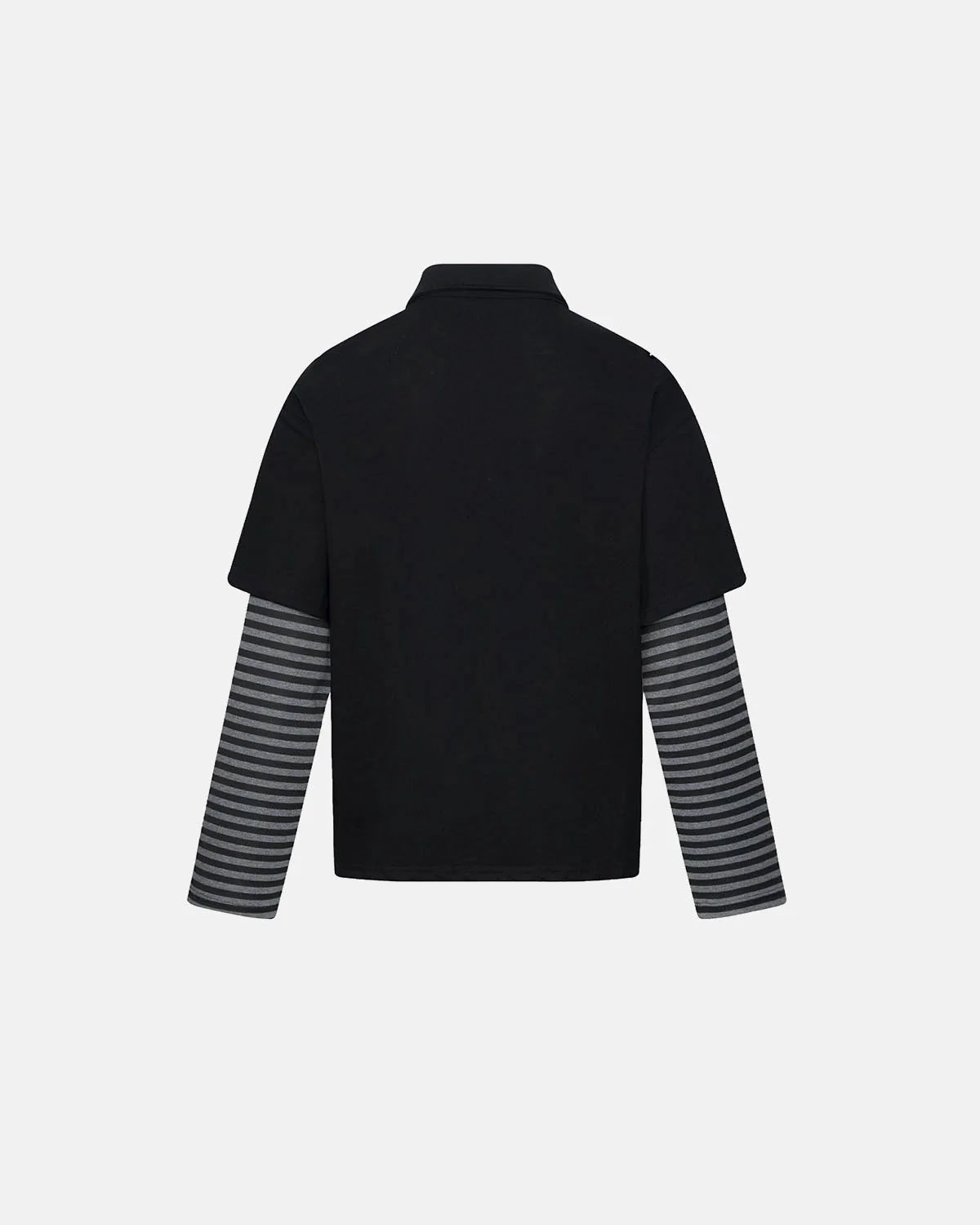 Omygoods Music Graphic Layered Polo Shirt