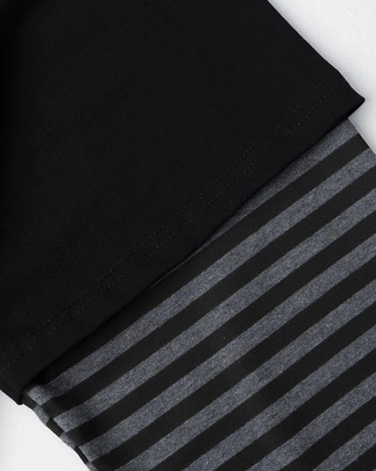 Omygoods Music Graphic Layered Polo Shirt