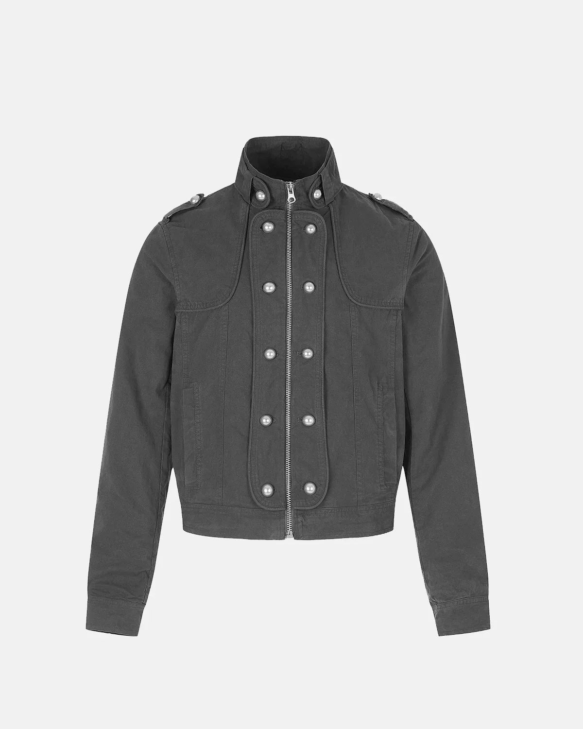Omygoods Napoleon-Inspired Button Boxy Jacket