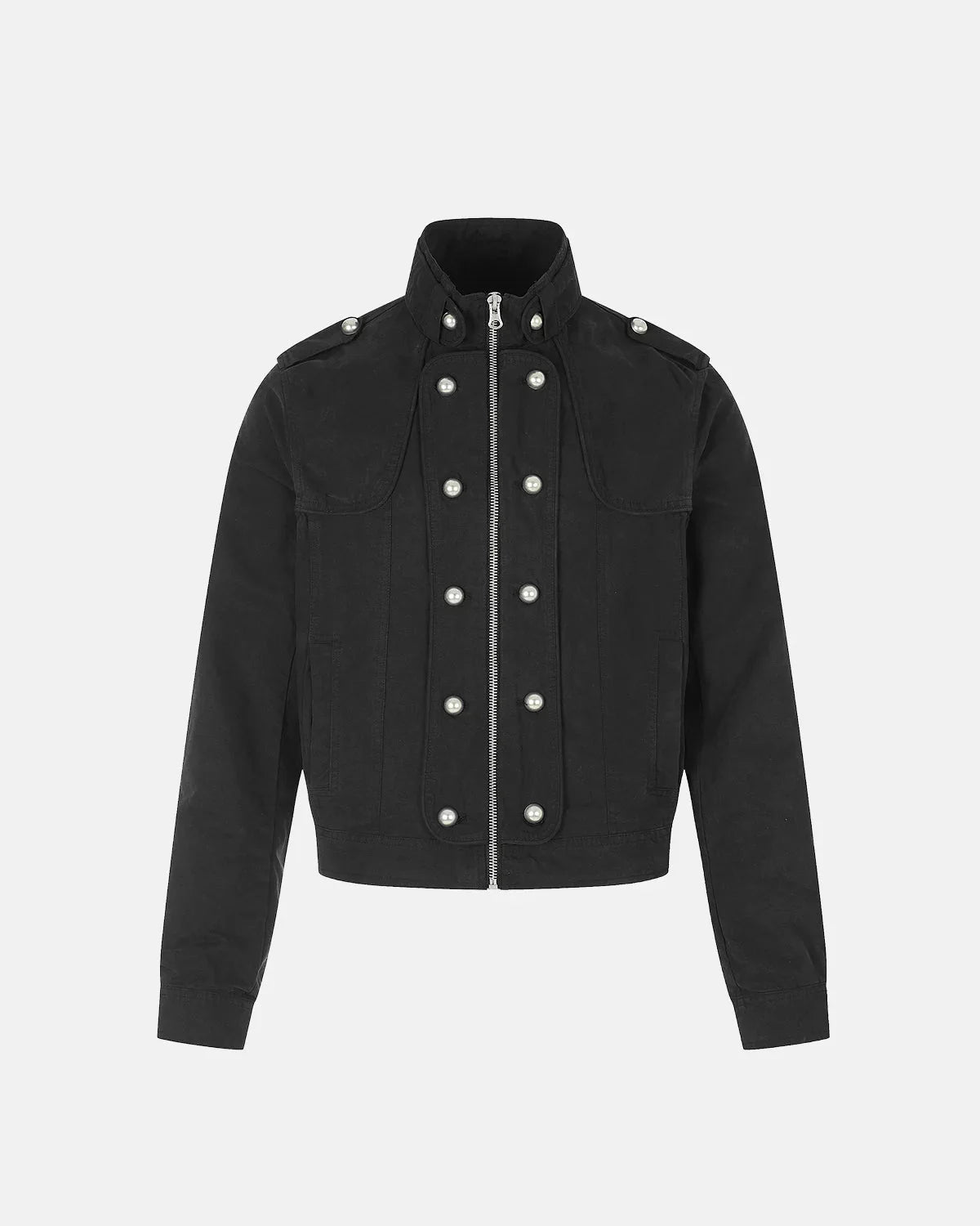 Omygoods Napoleon-Inspired Button Boxy Jacket