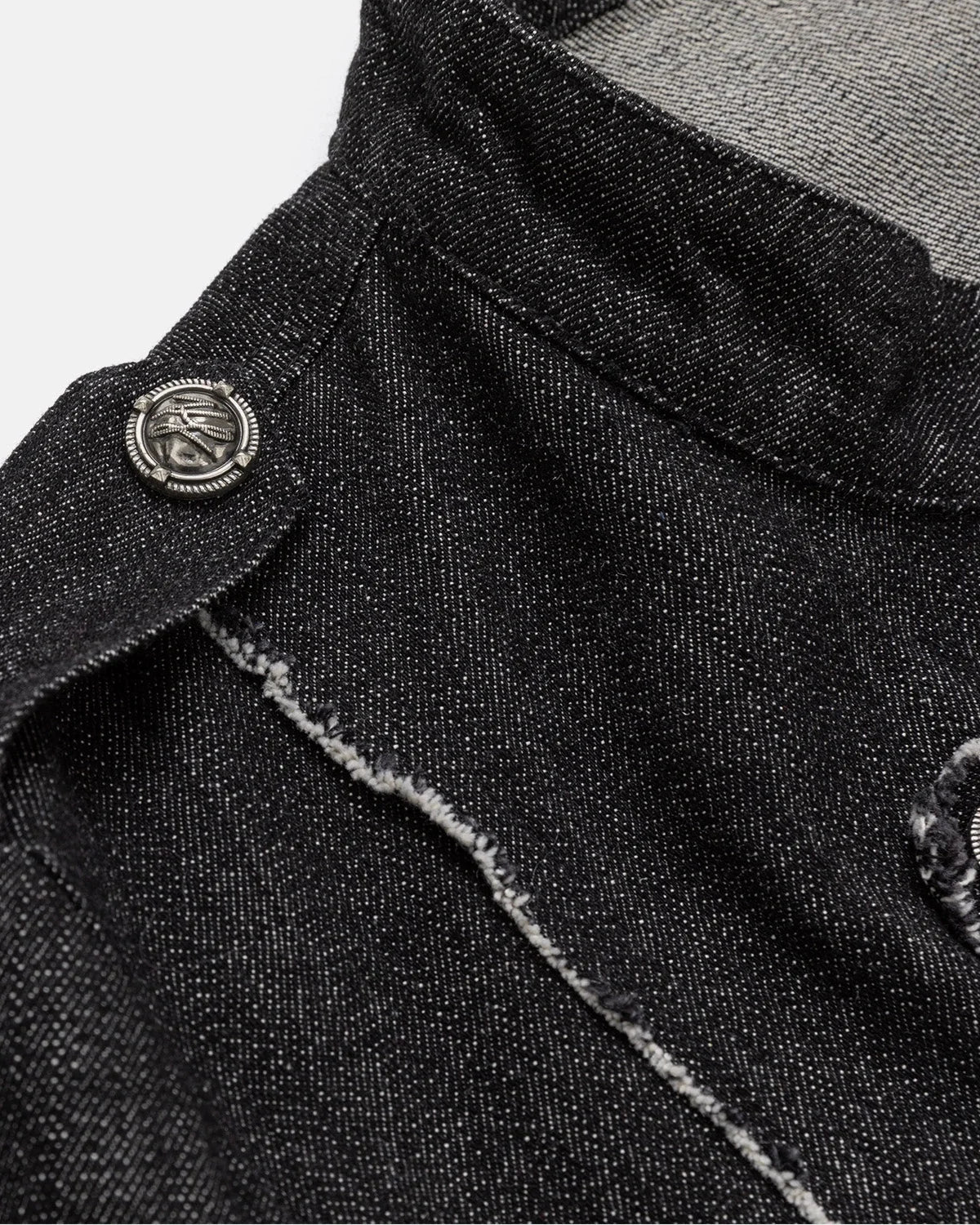 Omygoods Napoleon-Inspired Cropped Denim Jacket